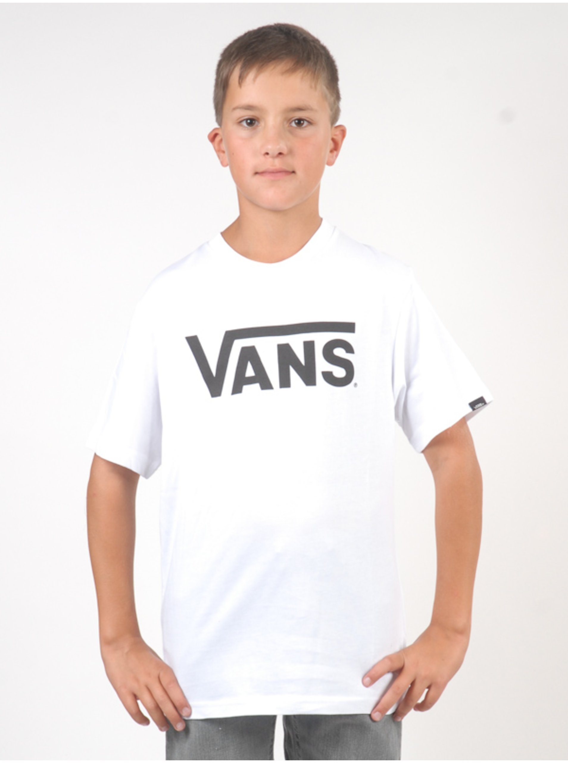 Vans CLASSIC White/black Kids Short Sleeve Tee - White - Girls