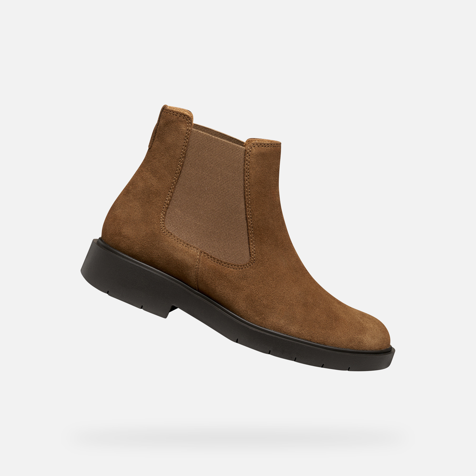 Brown womens ankle boots Geox Spherica EC1 - Womens