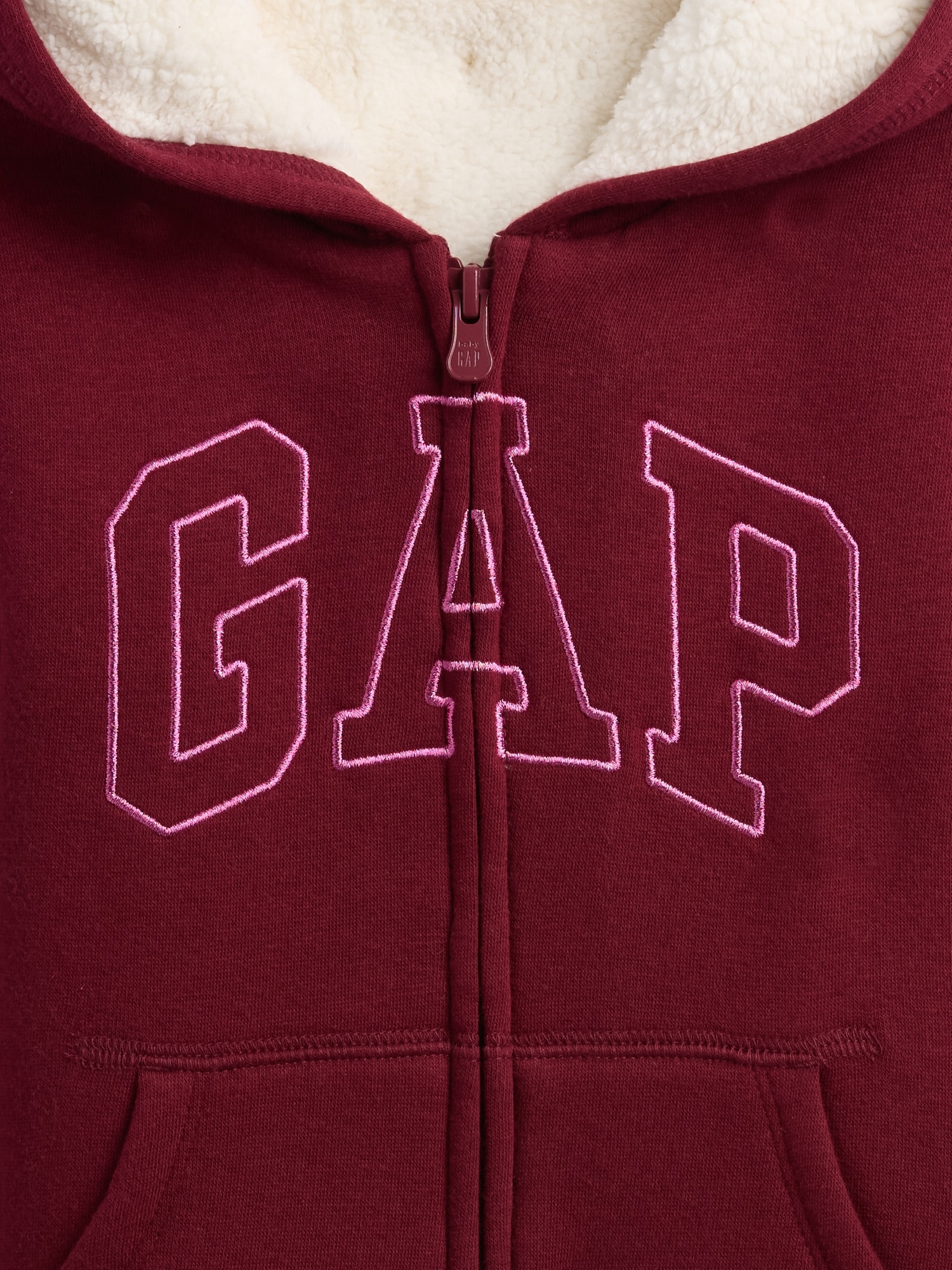 GAP Baby Insulated Sweatshirt Logo Sherpa - Girls