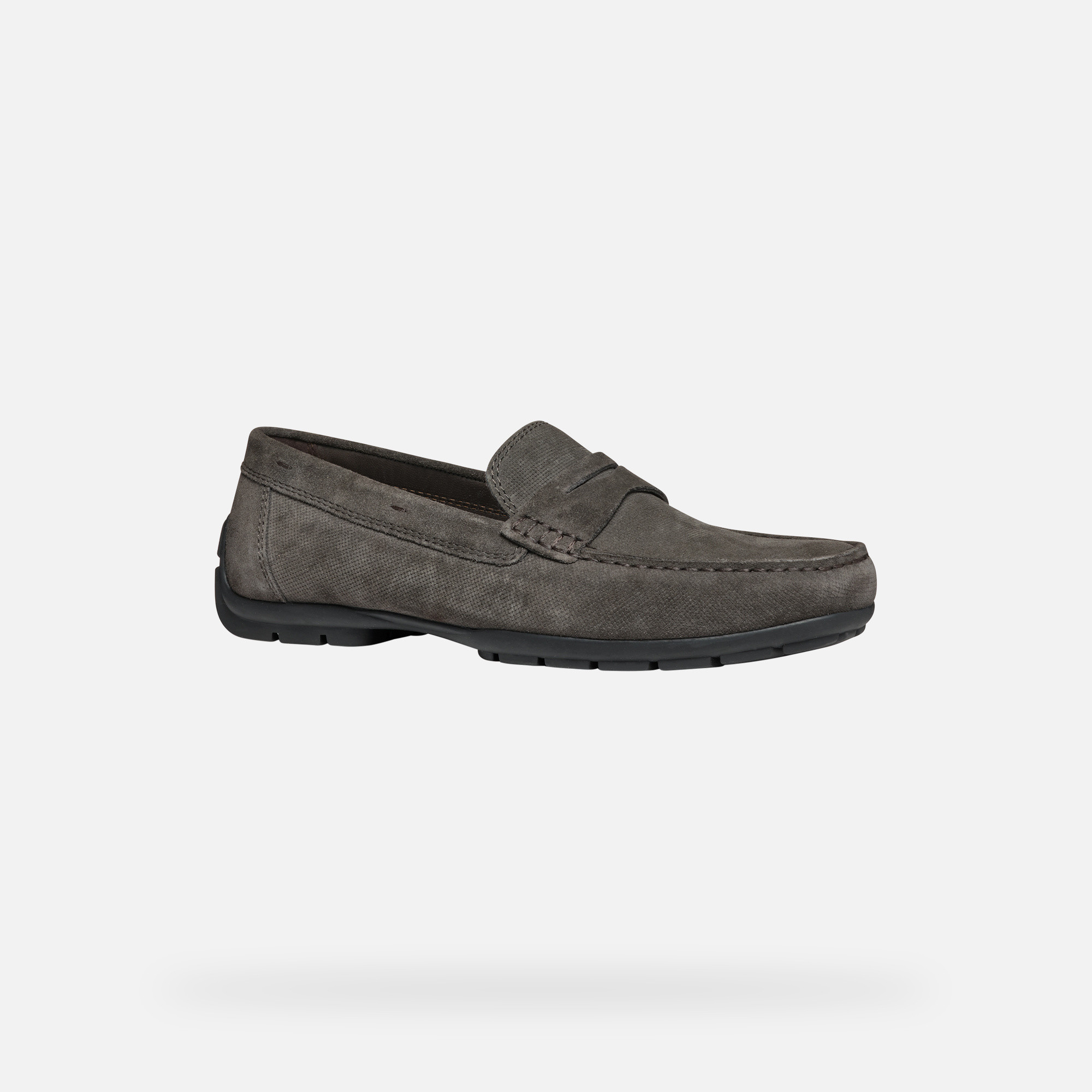 Grey men&#039;s moccasins Geox Moner W 2FIT - Men&#039;s