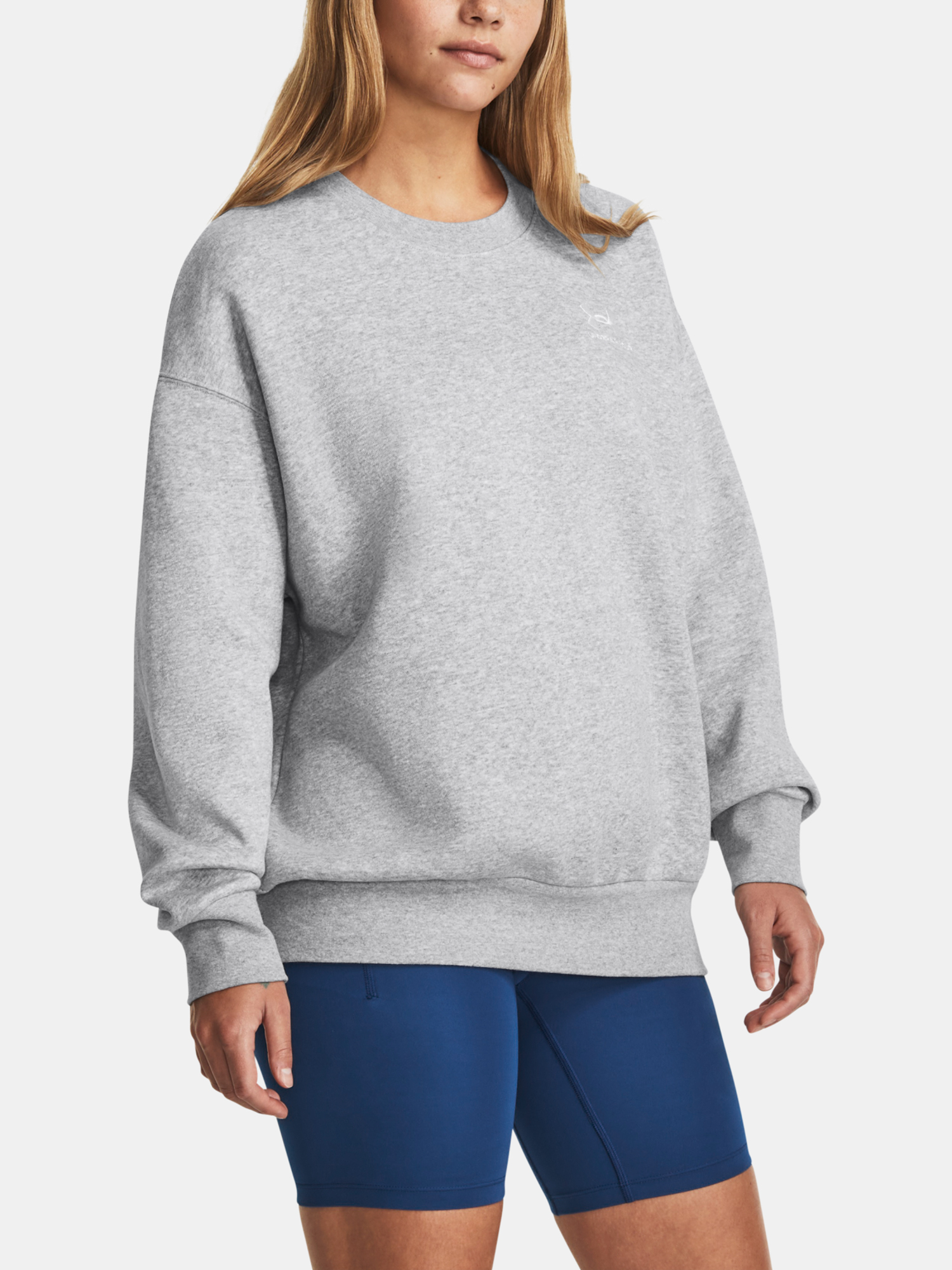 Under Armour Sweatshirt Essential Flc OS Crew-GRY - Women's