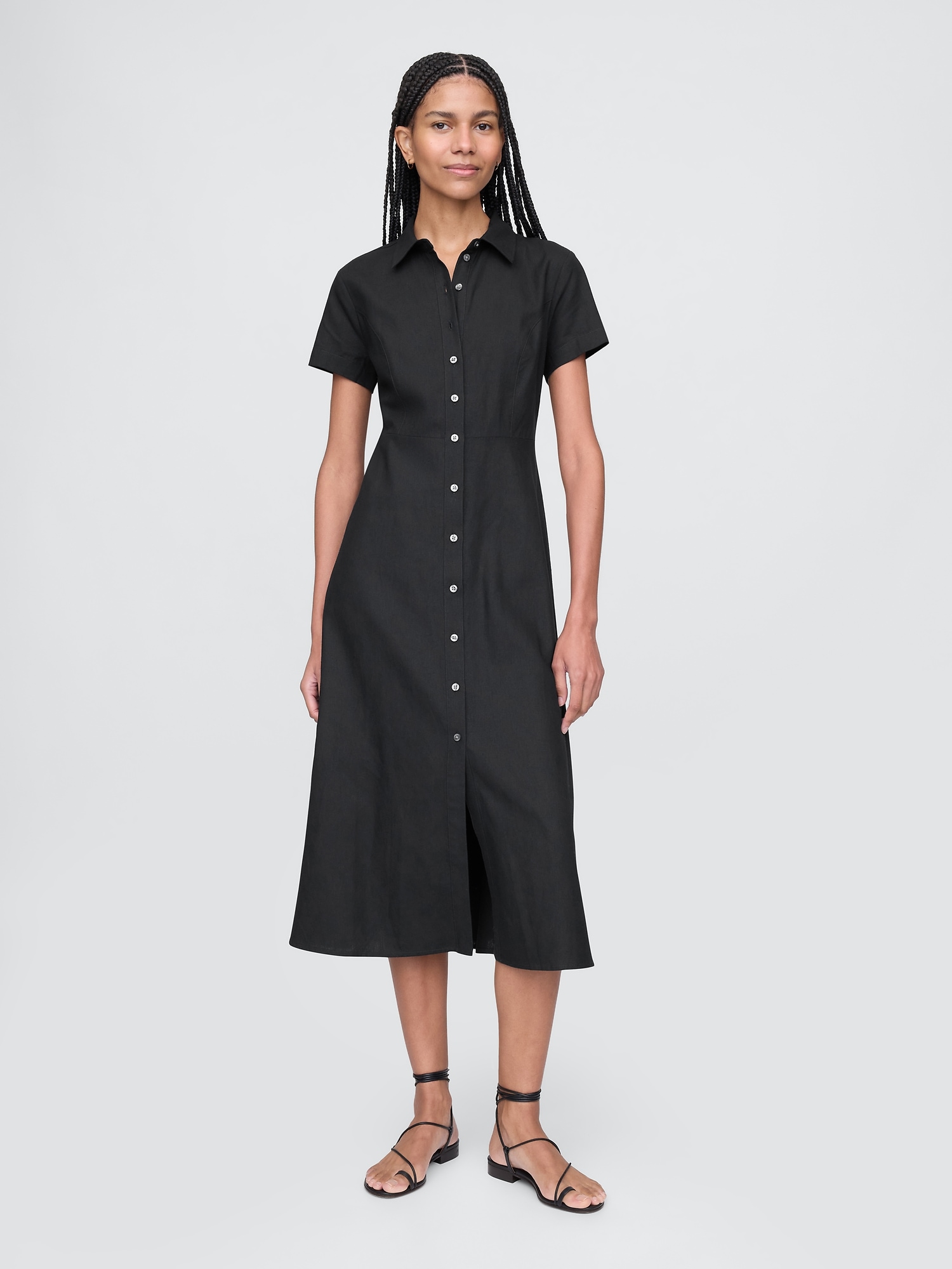 GAP Linen shirt maxi dress - Womens