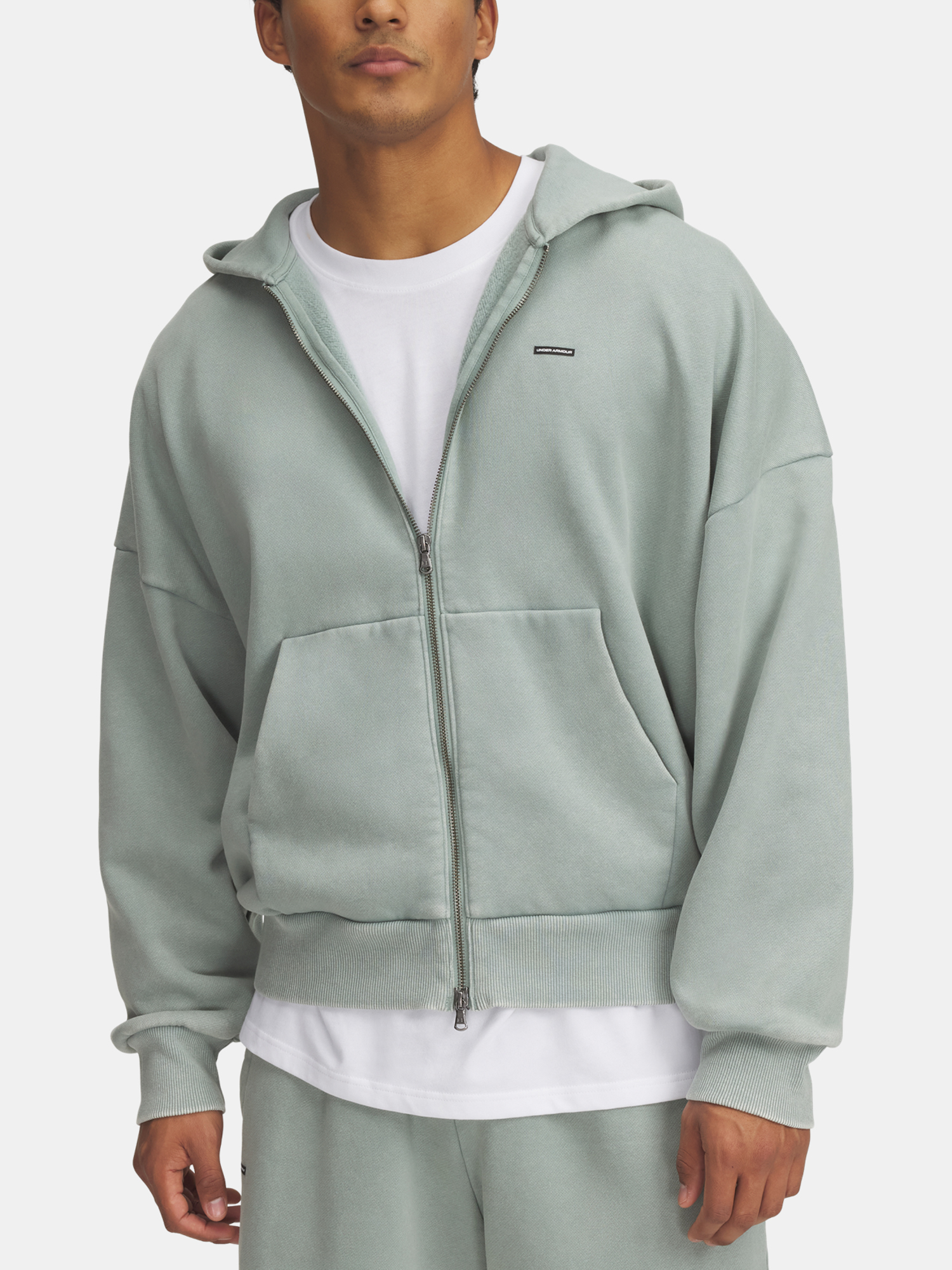 Men&#039;s sweatshirt Under Armour Icon HWT Fleece Wash FZ - Men&#039;s
