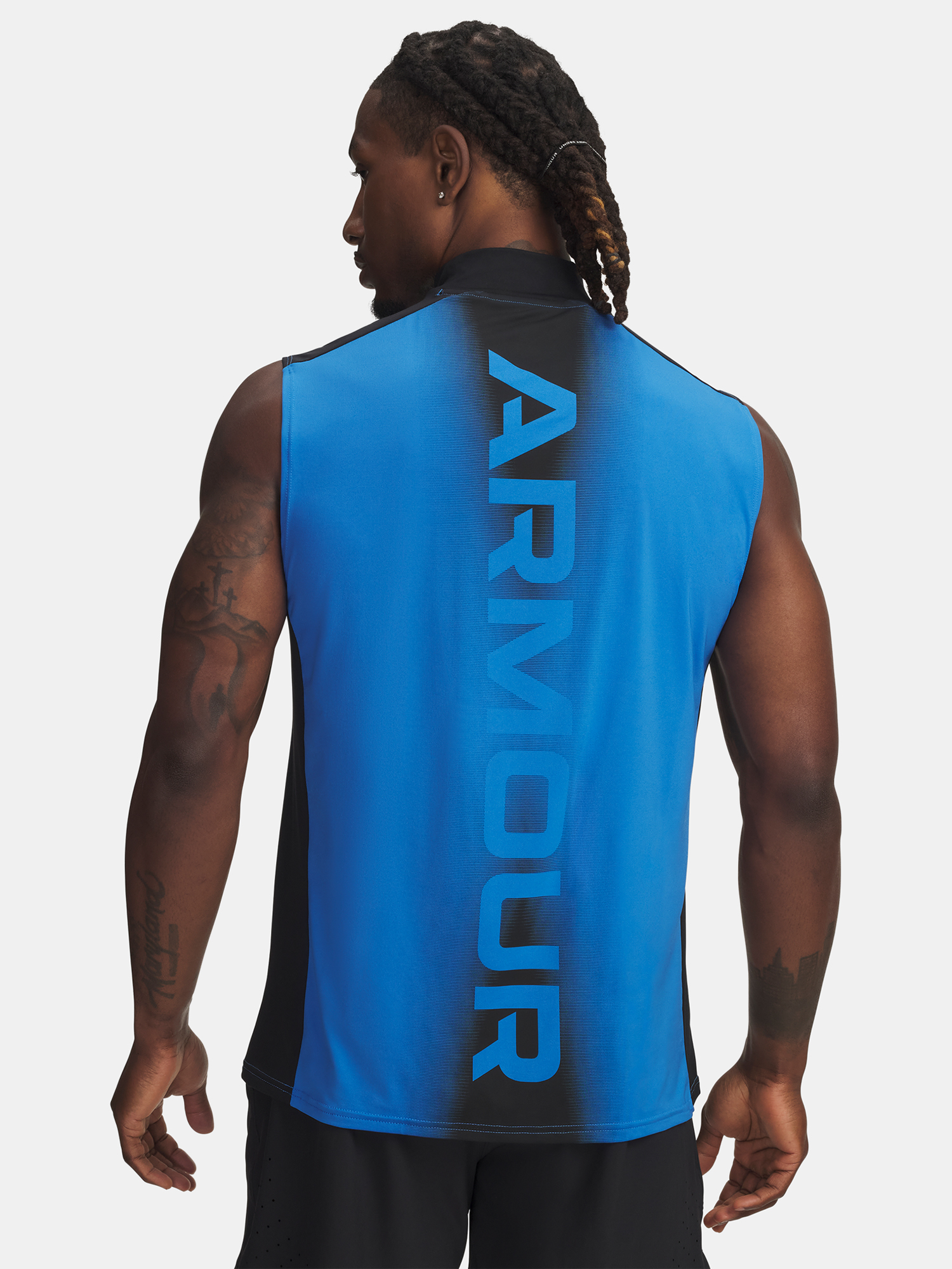 Men's Under Armour UA HG Wordmark SL-BLU Tank Top - Men's