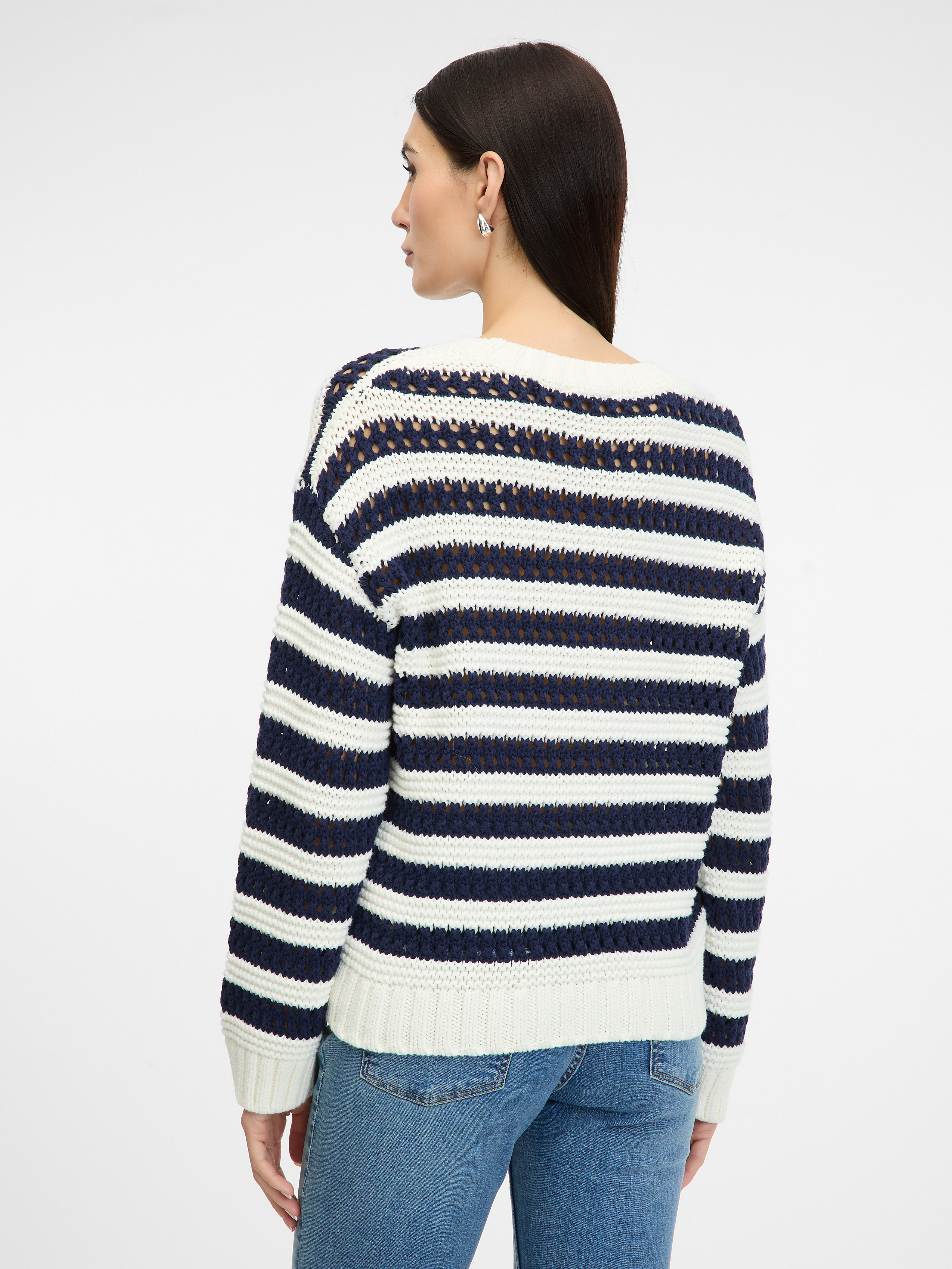 Dark blue women's striped sweater ORSAY - Women's