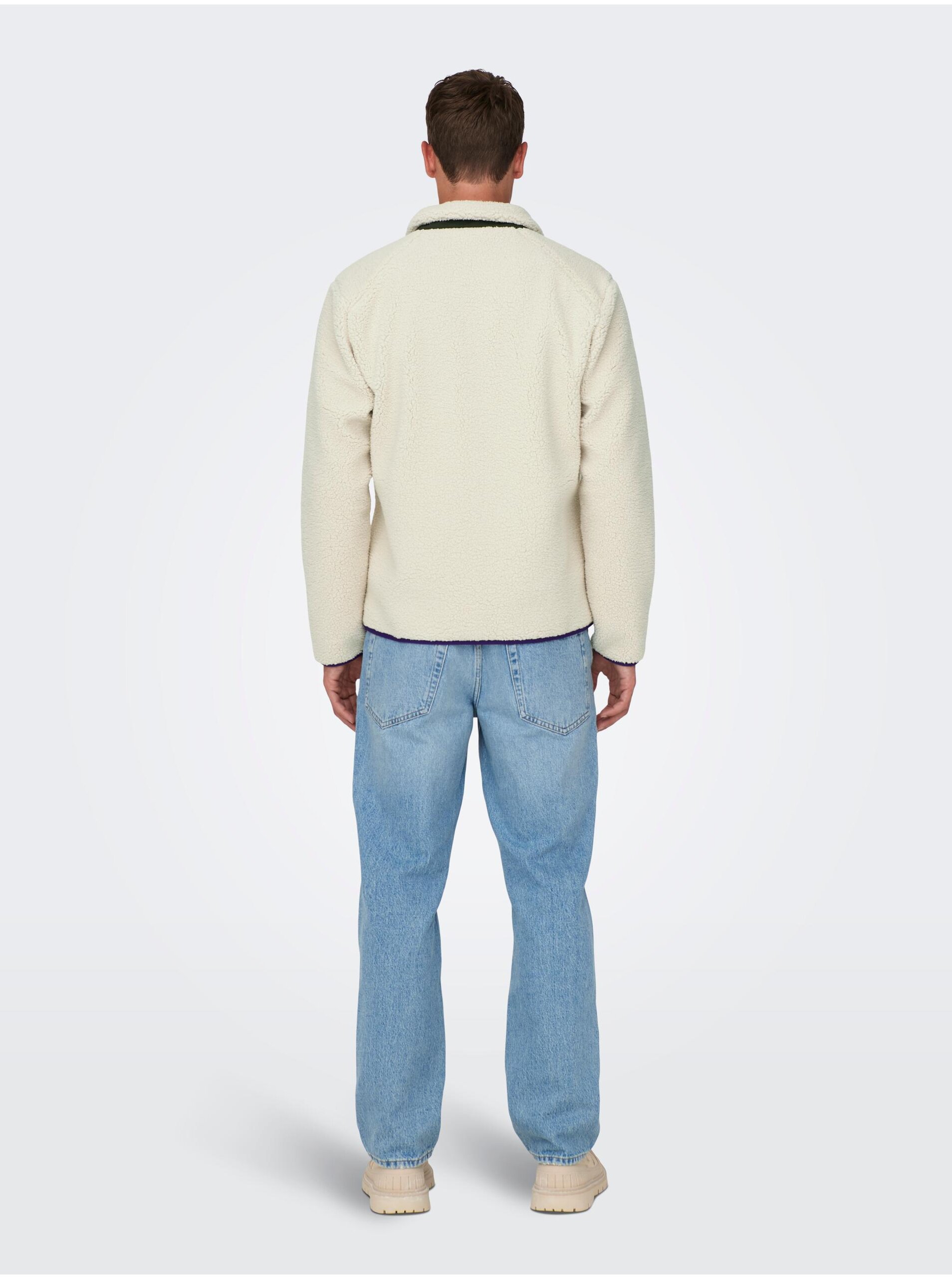 Jachete subtire pentru barbati ONLY &amp; SONS - crem