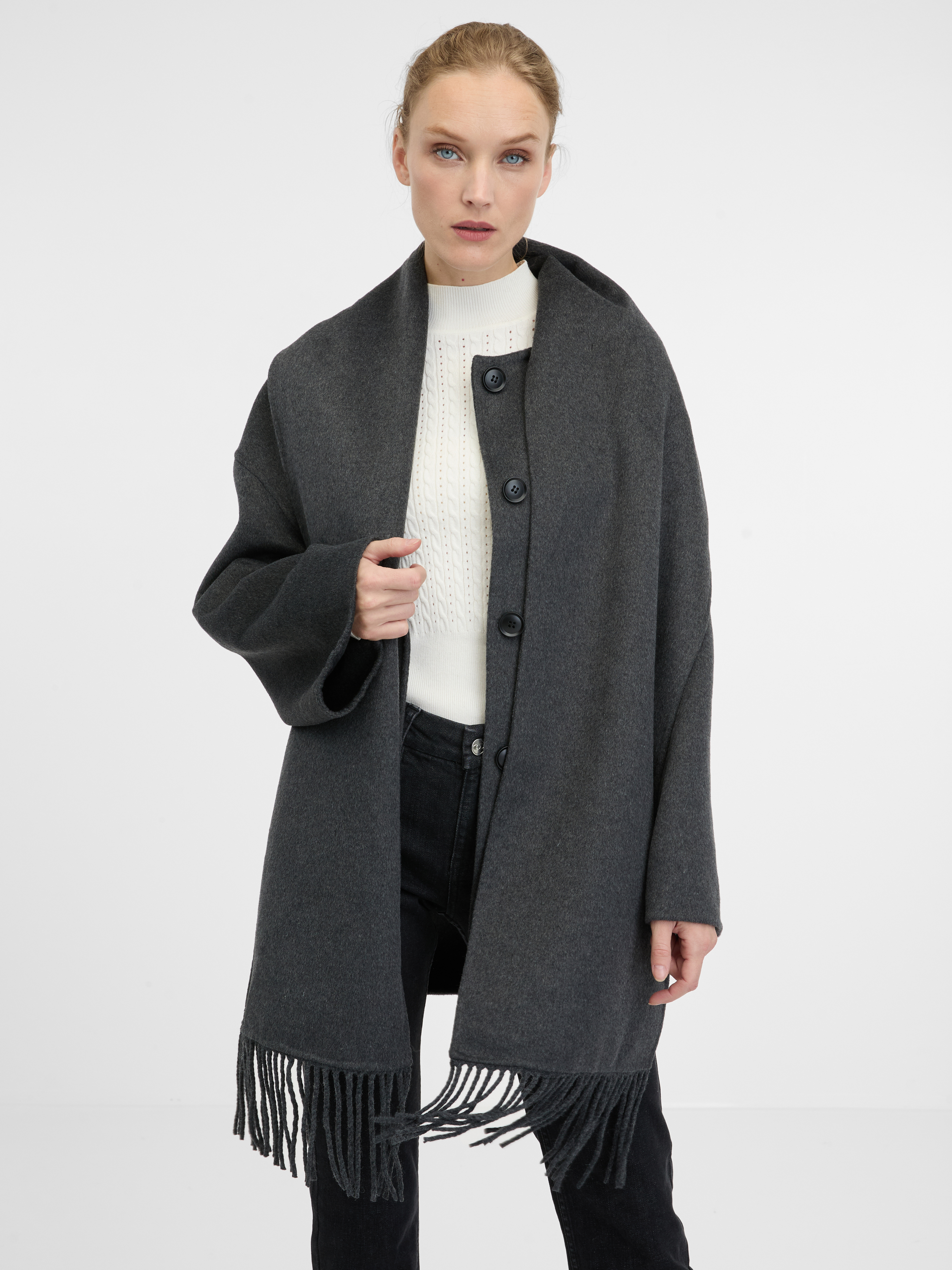 Dark grey women's coat ORSAY - Women's