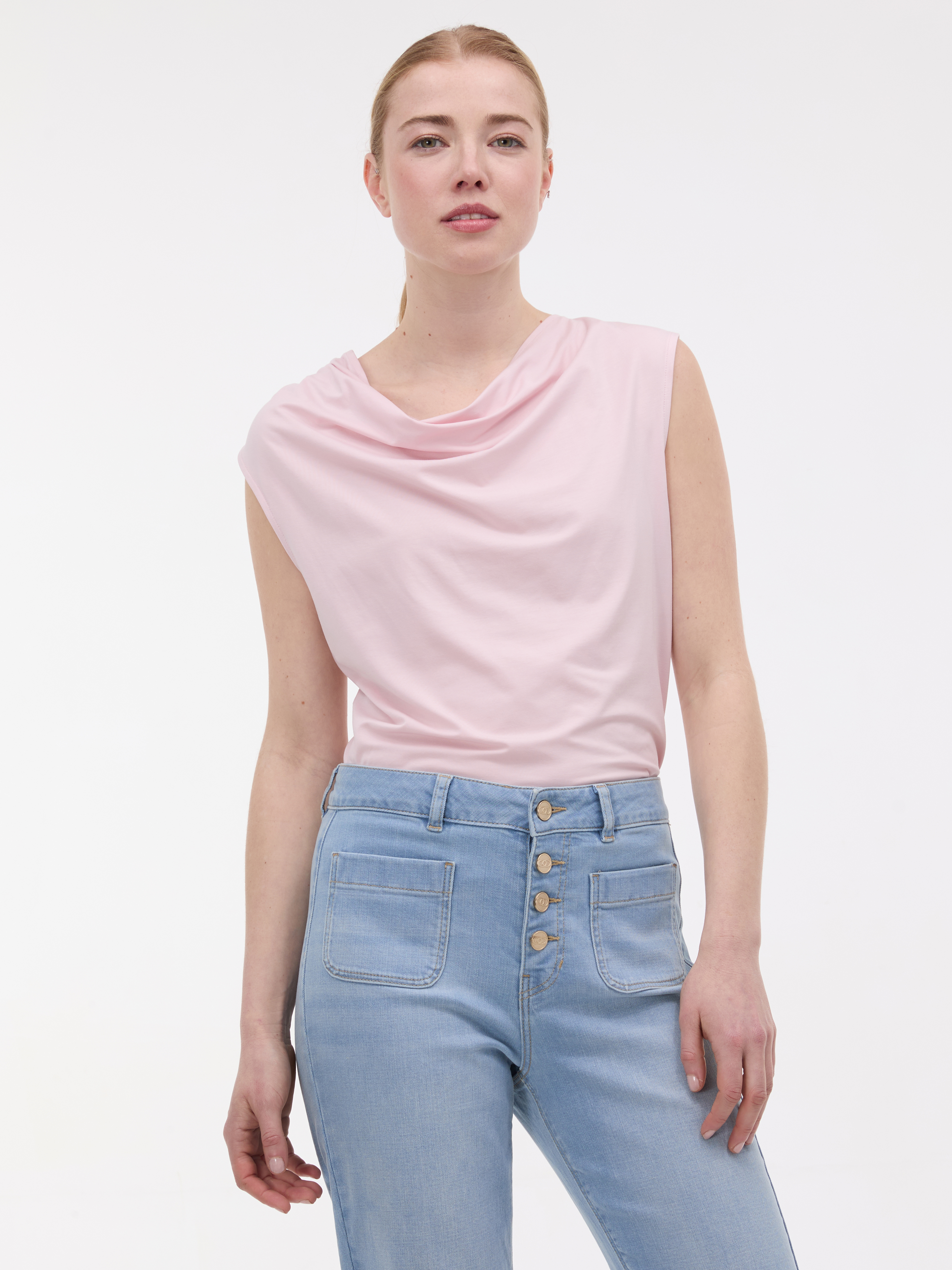 Светлорозова дамска тениска без ръкави ORSAY