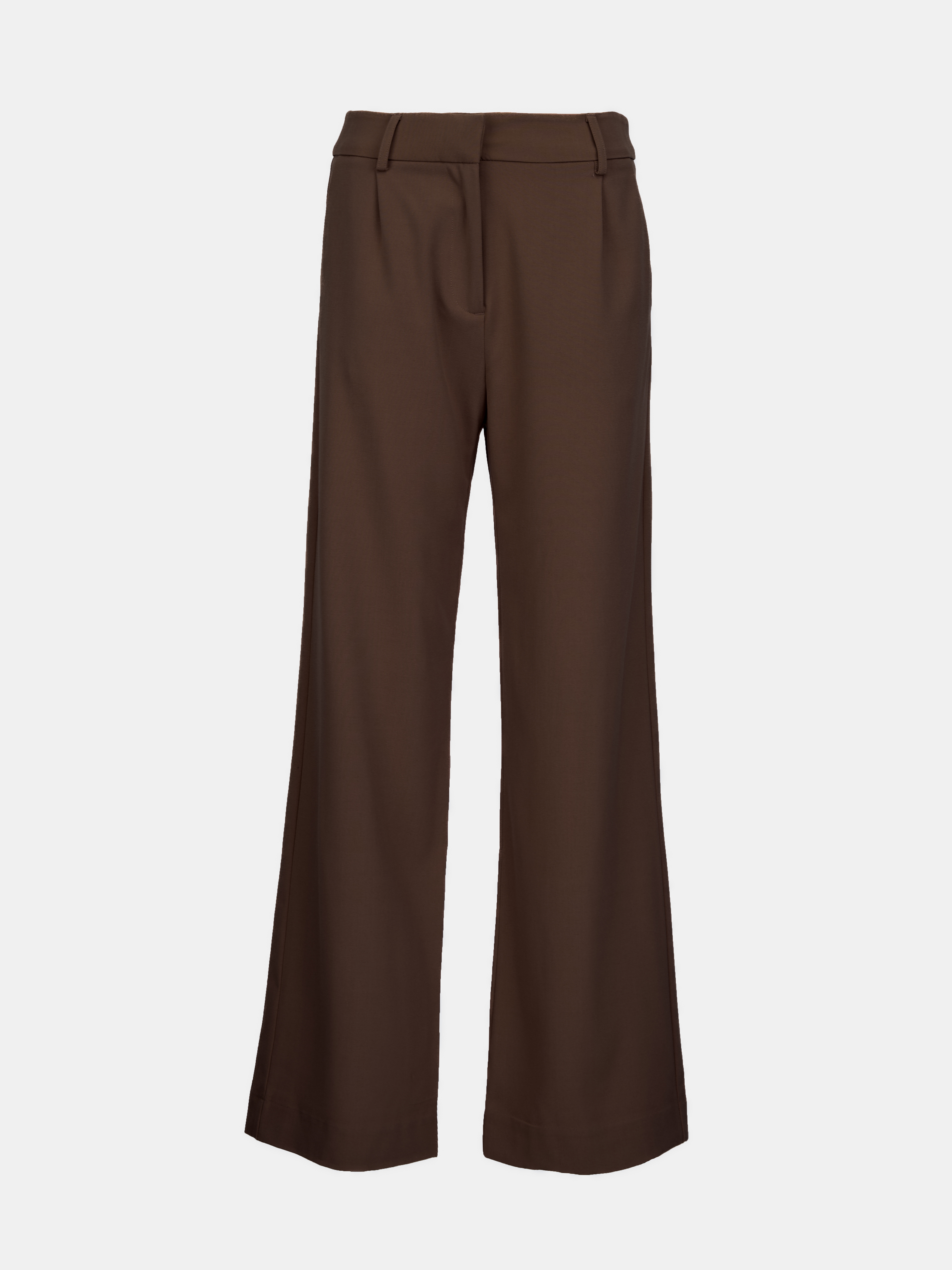 Tmavě hnědé dámské široké kalhoty ORSAY