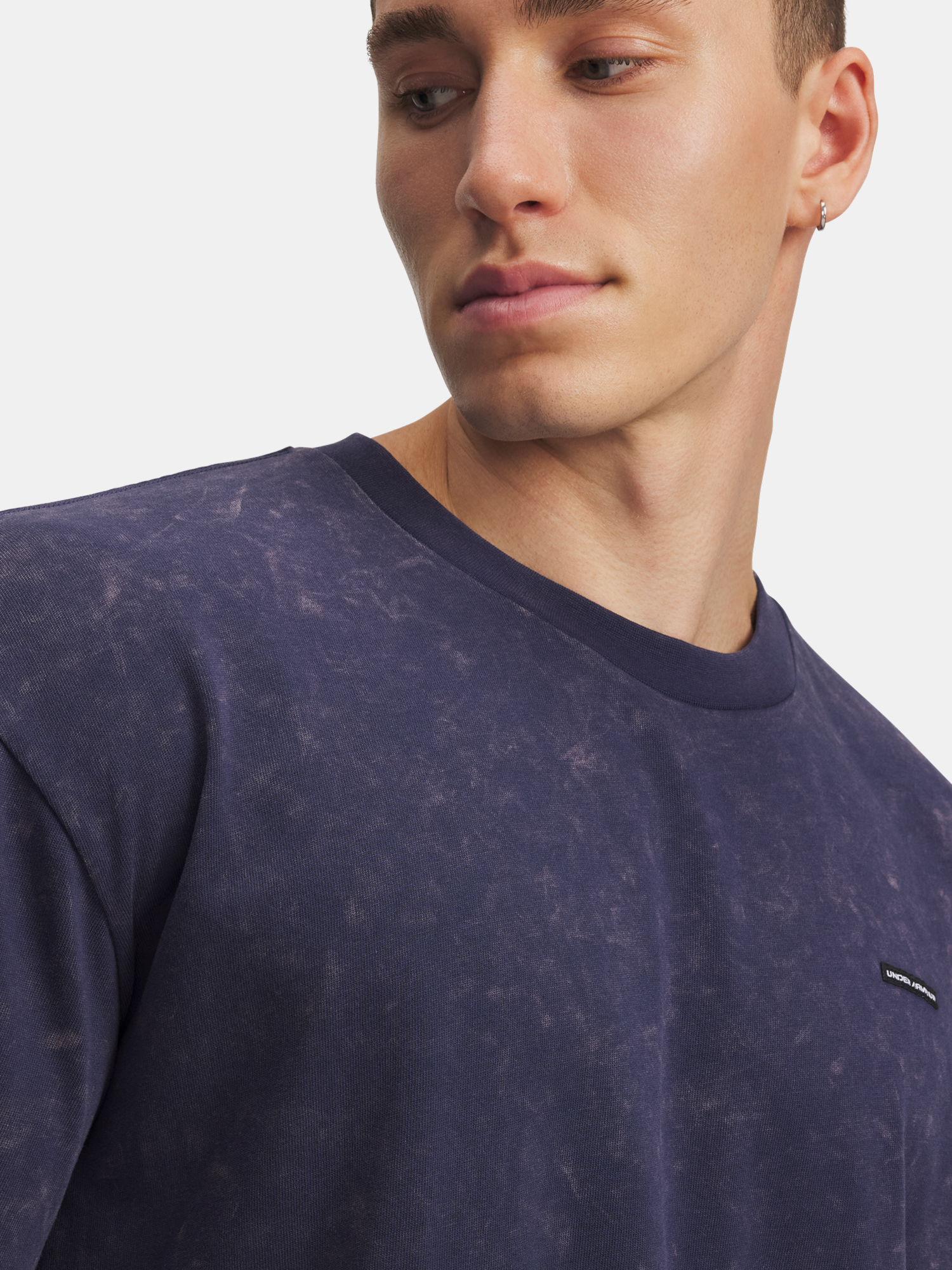 Men's Under Armour UA M HW OS LOGO WASH SS-BLU - Men's T-Shirt