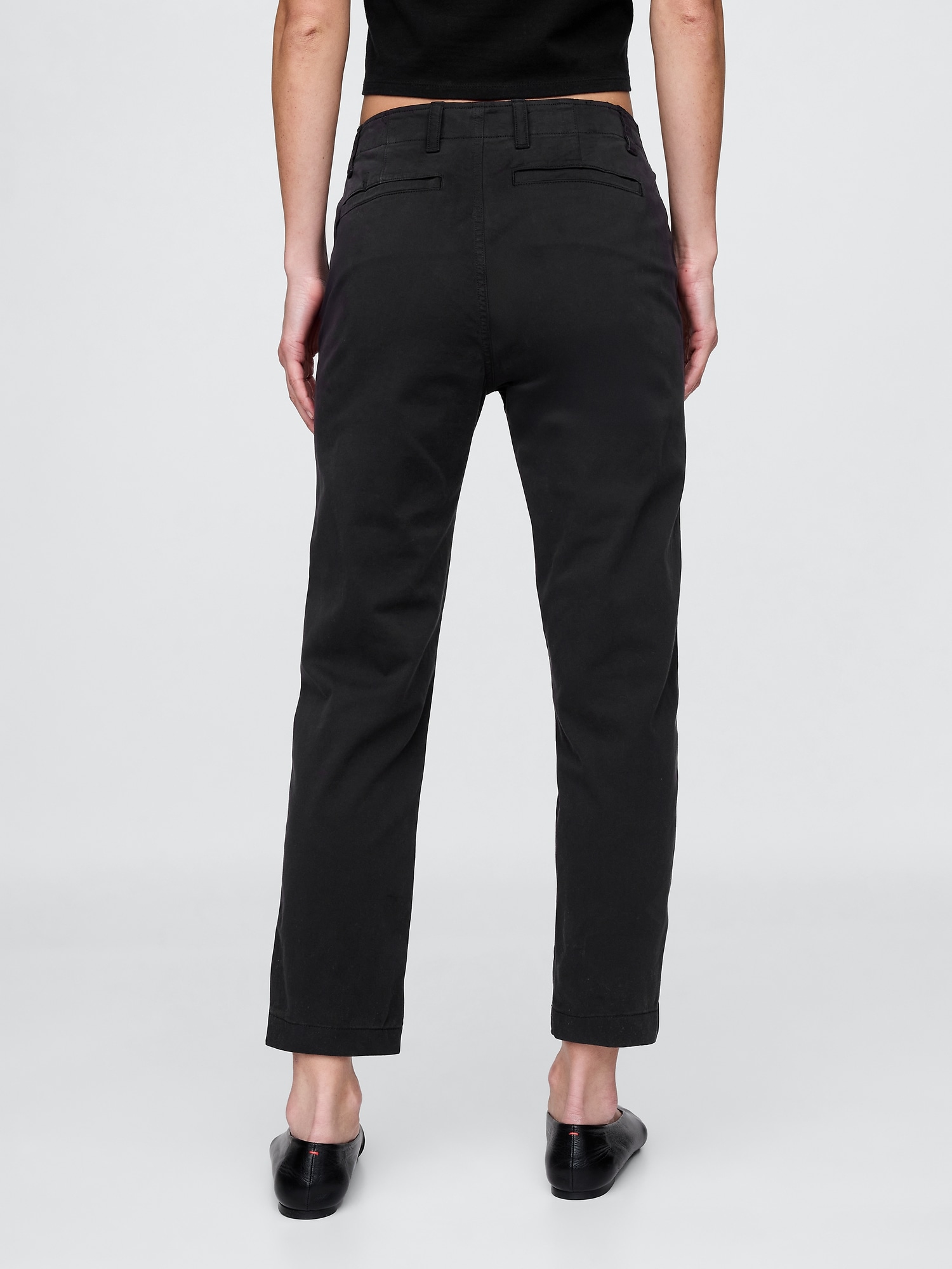 Pantaloni chino pentru femei GAP - negru