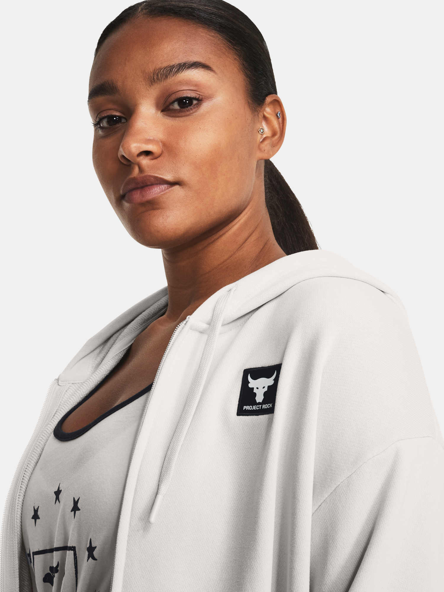 Under Armour Sweatshirt Pjt Rck HW Terry FZ OS-GRN - Women's