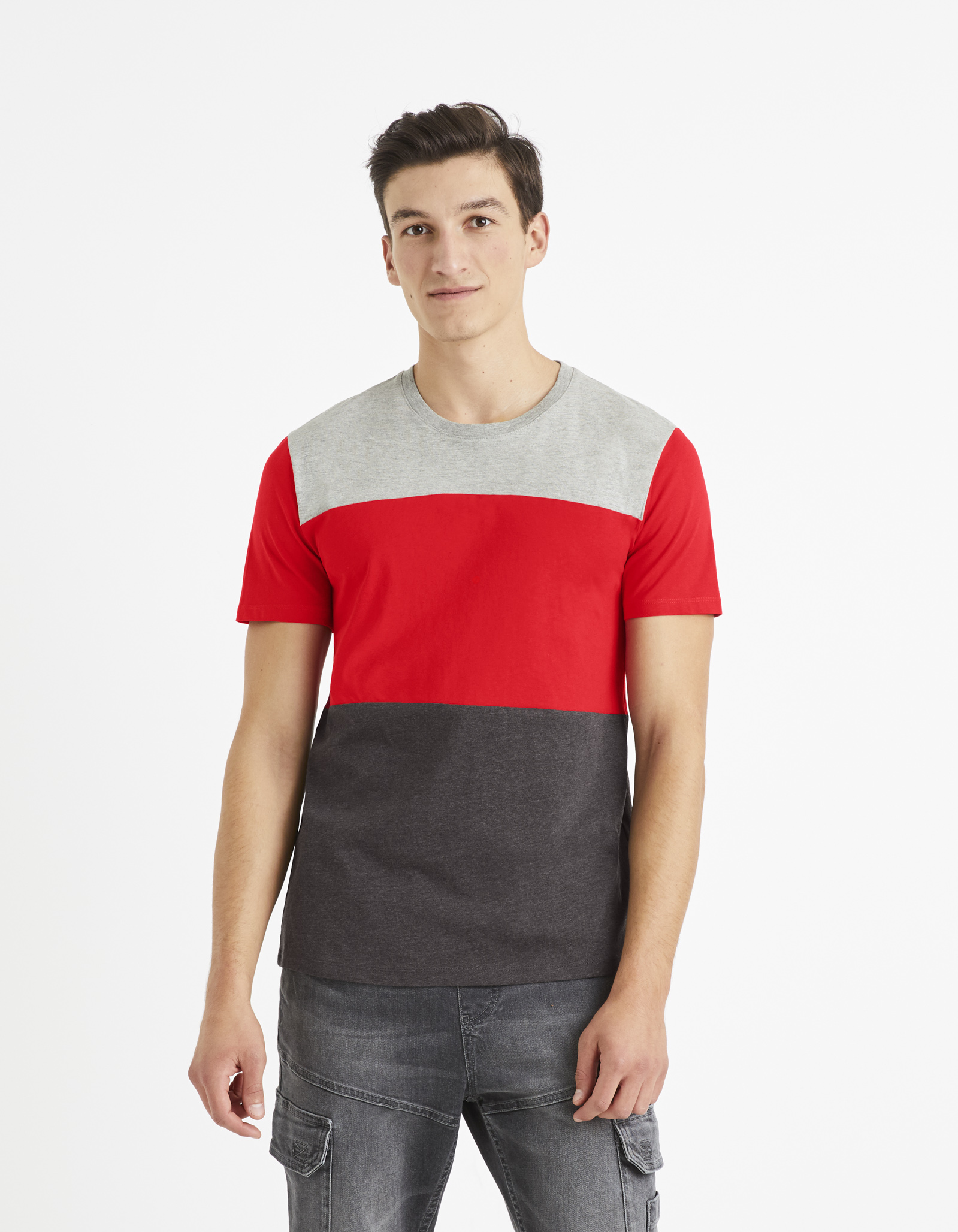 Celio T-shirt Vetrois With Stripes - Men