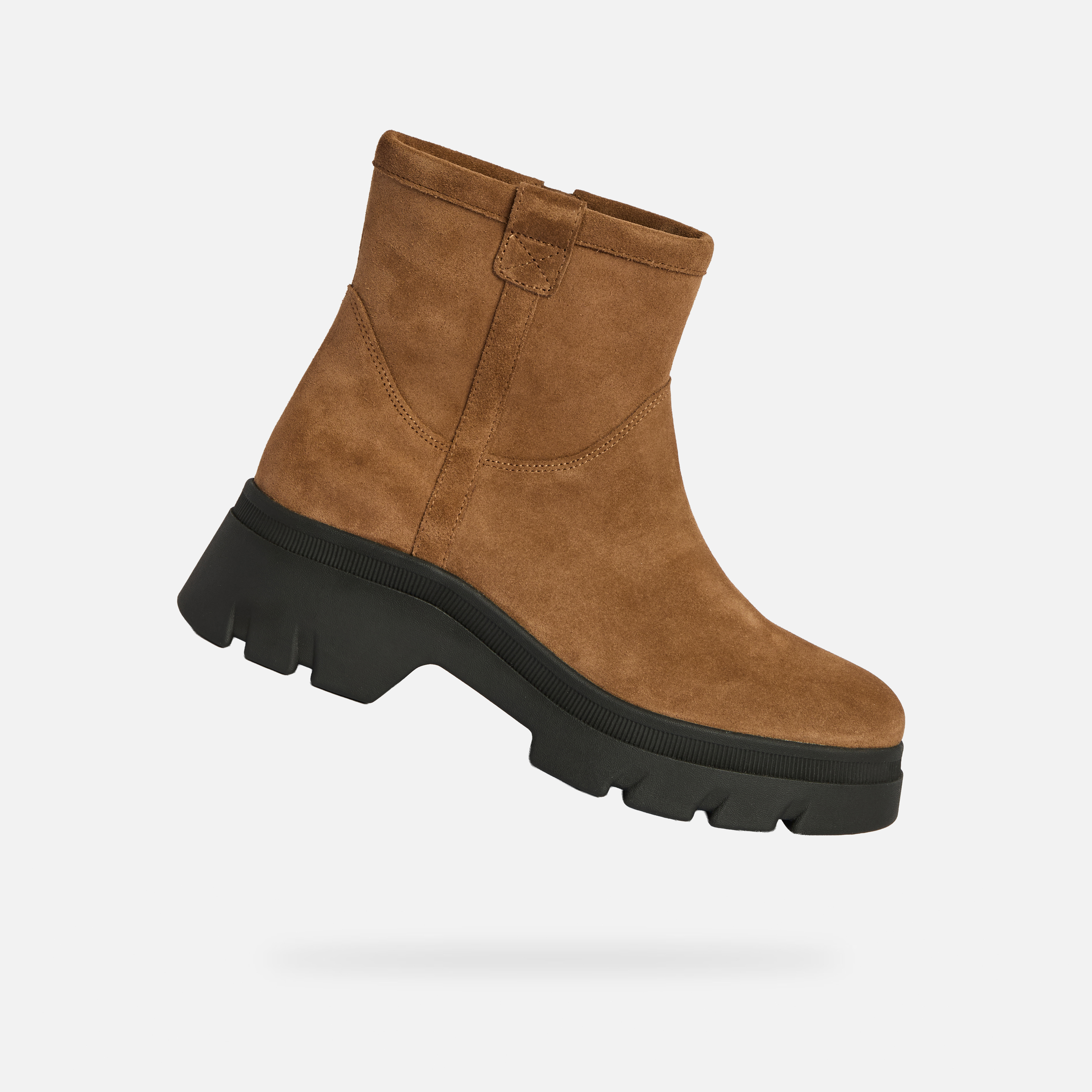 Light Brown Geox Pluette Womens Ankle Boots - Ladies