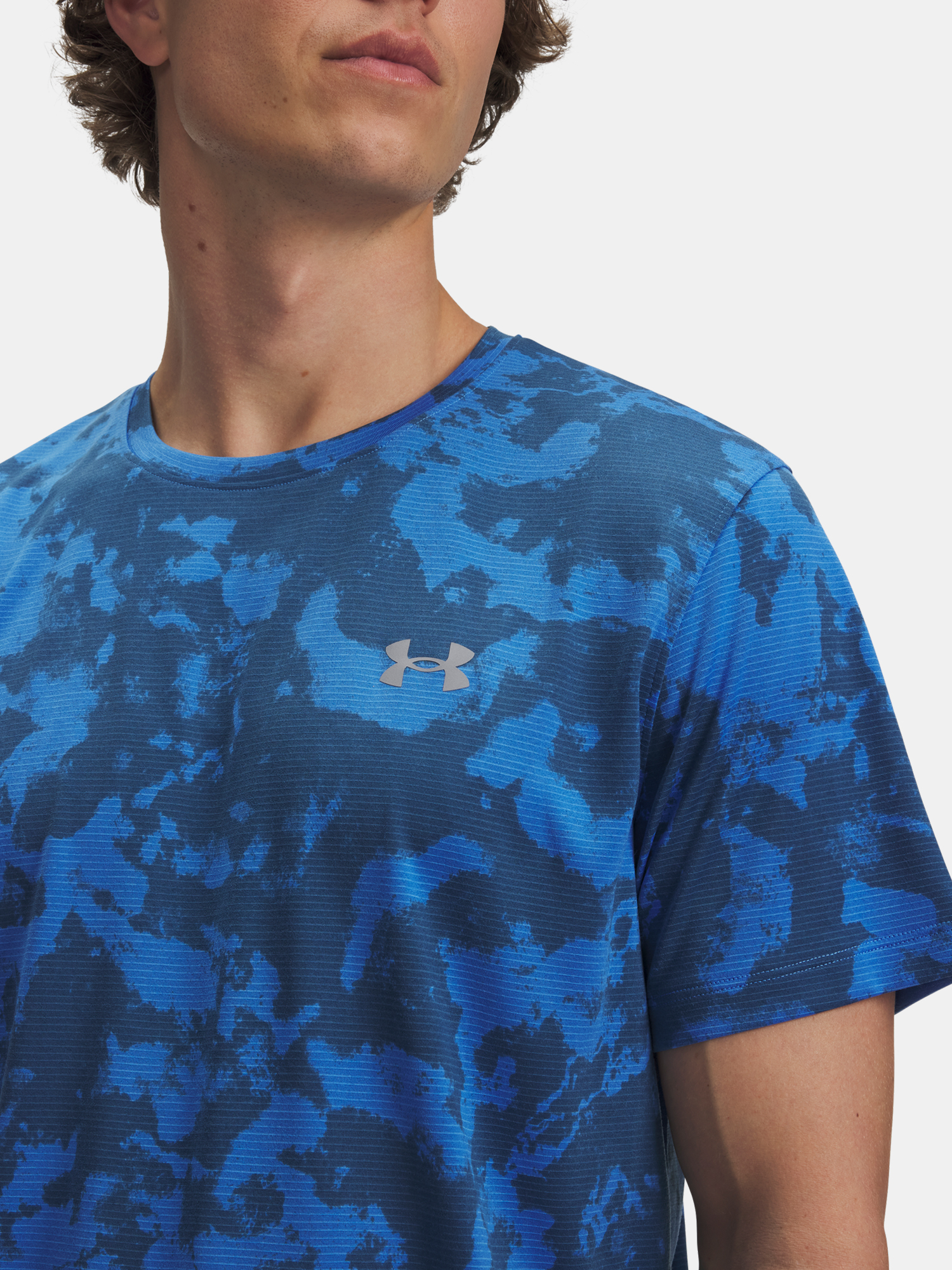 Men's T-shirt Under Armour UA Launch Printed SS-BLU - Men's