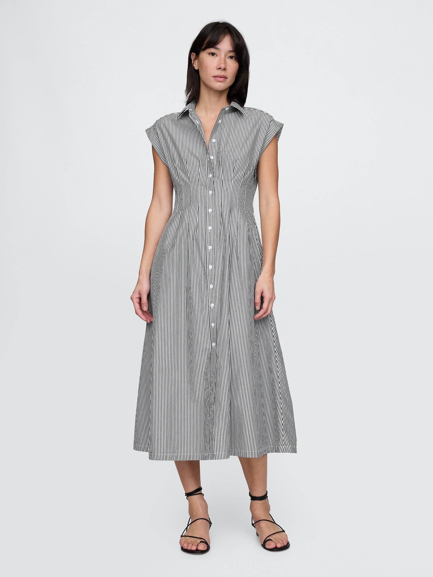 GAP Shirt poplin midi dress - Women's