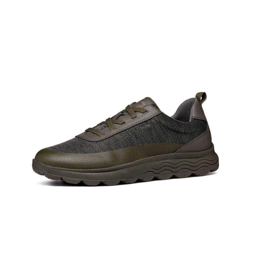 Khaki Men's Geox Spherica Sneakers - Mens