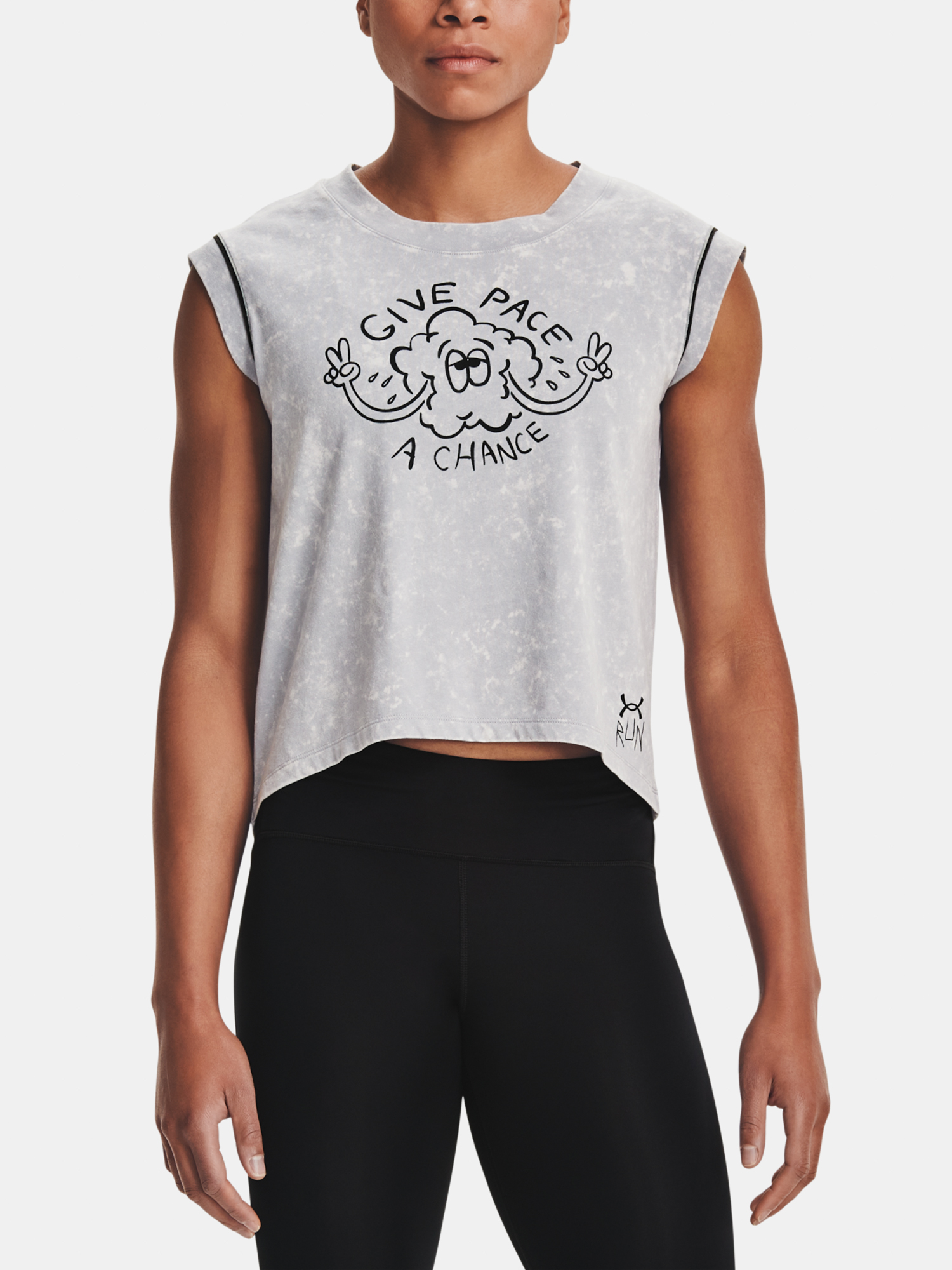 Under Armour T-shirt UA Give Pace A Chance SS-GRY - Women's