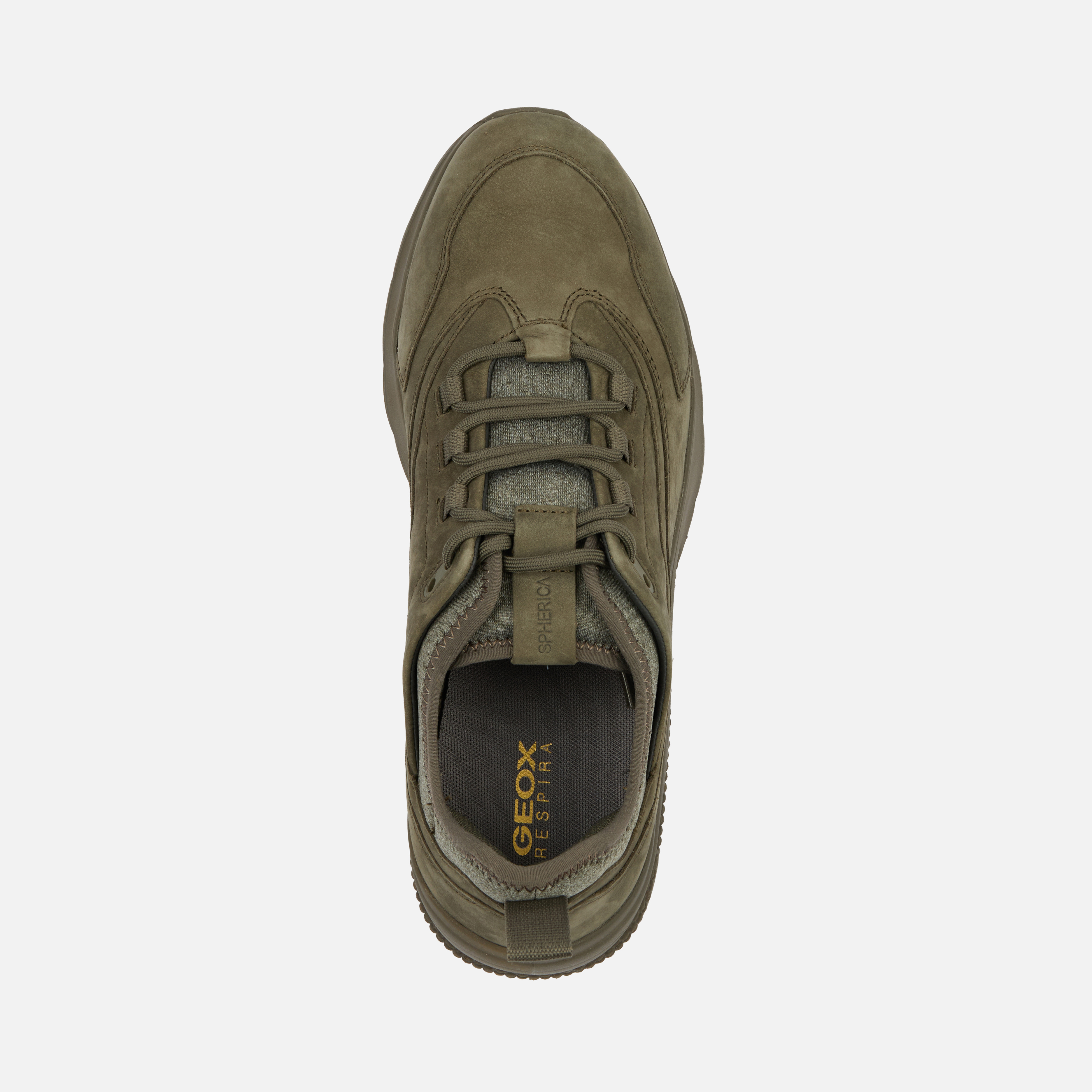 Khaki men's sneakers Geox Spherica Actif - Men's
