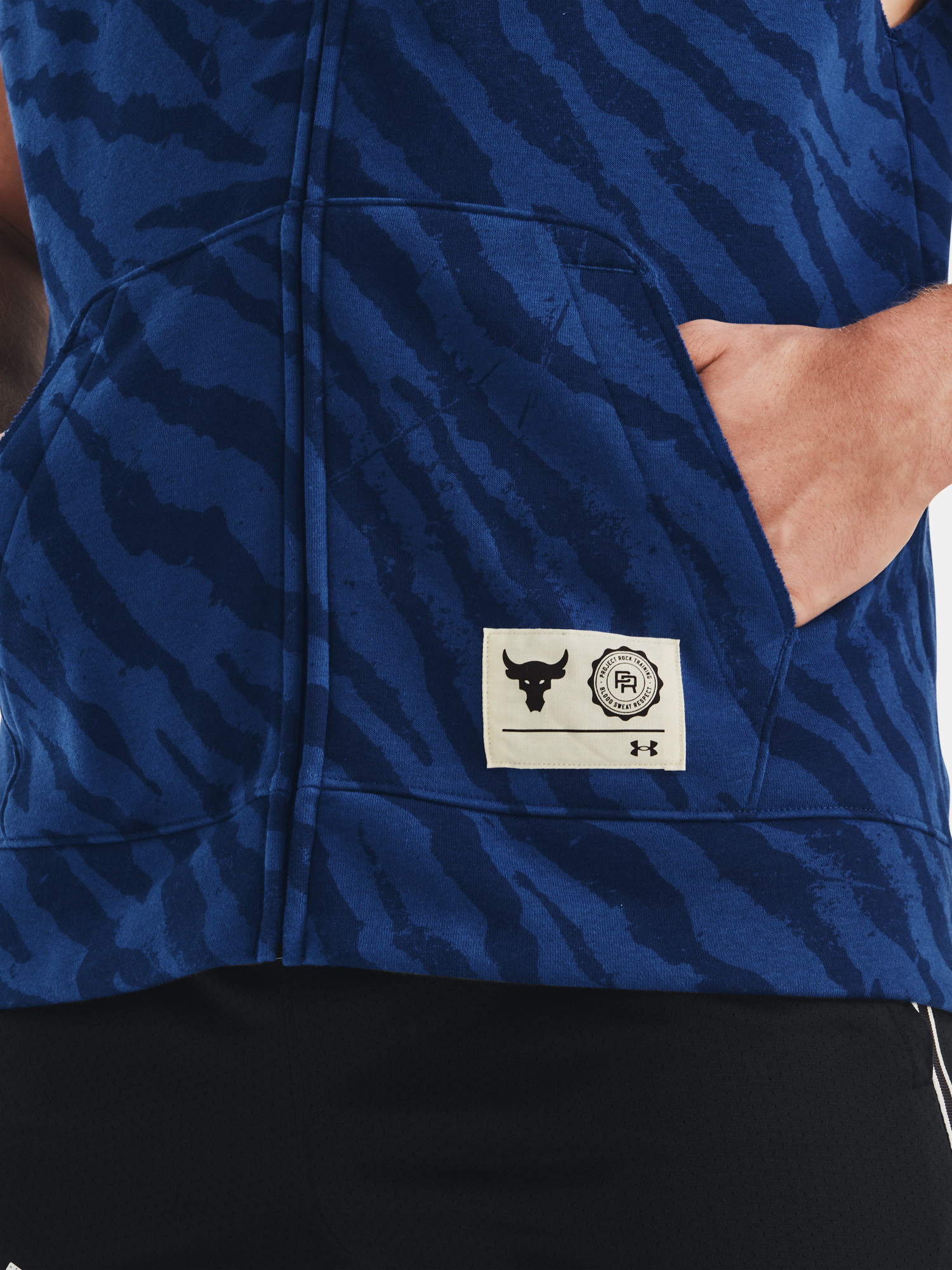 Under Armour Sweatshirt Pjt Rck Rival Pt SL FZ TG-BLU - Men's