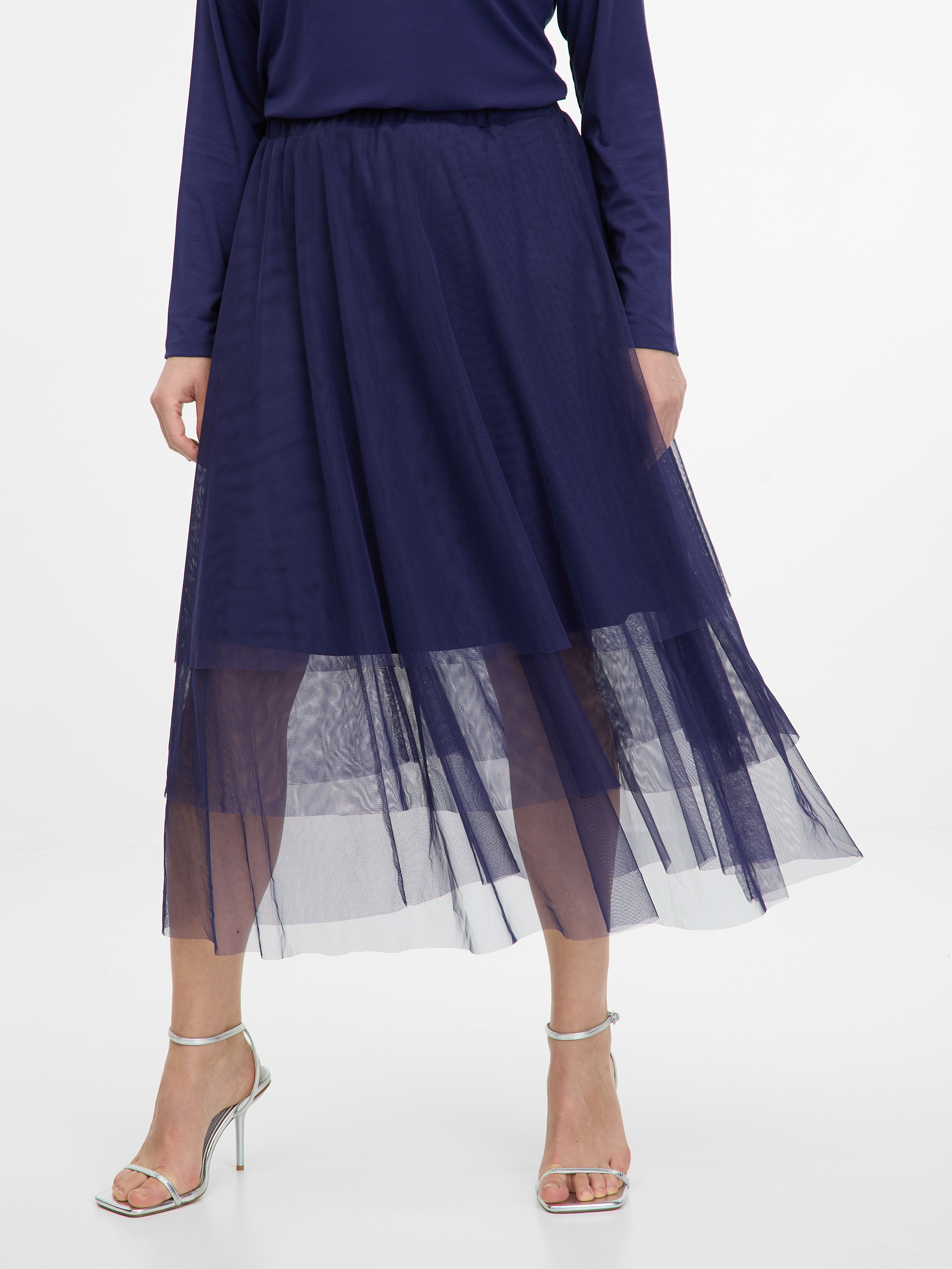 Dark blue women&#039;s skirt midi ORSAY - Women&#039;s