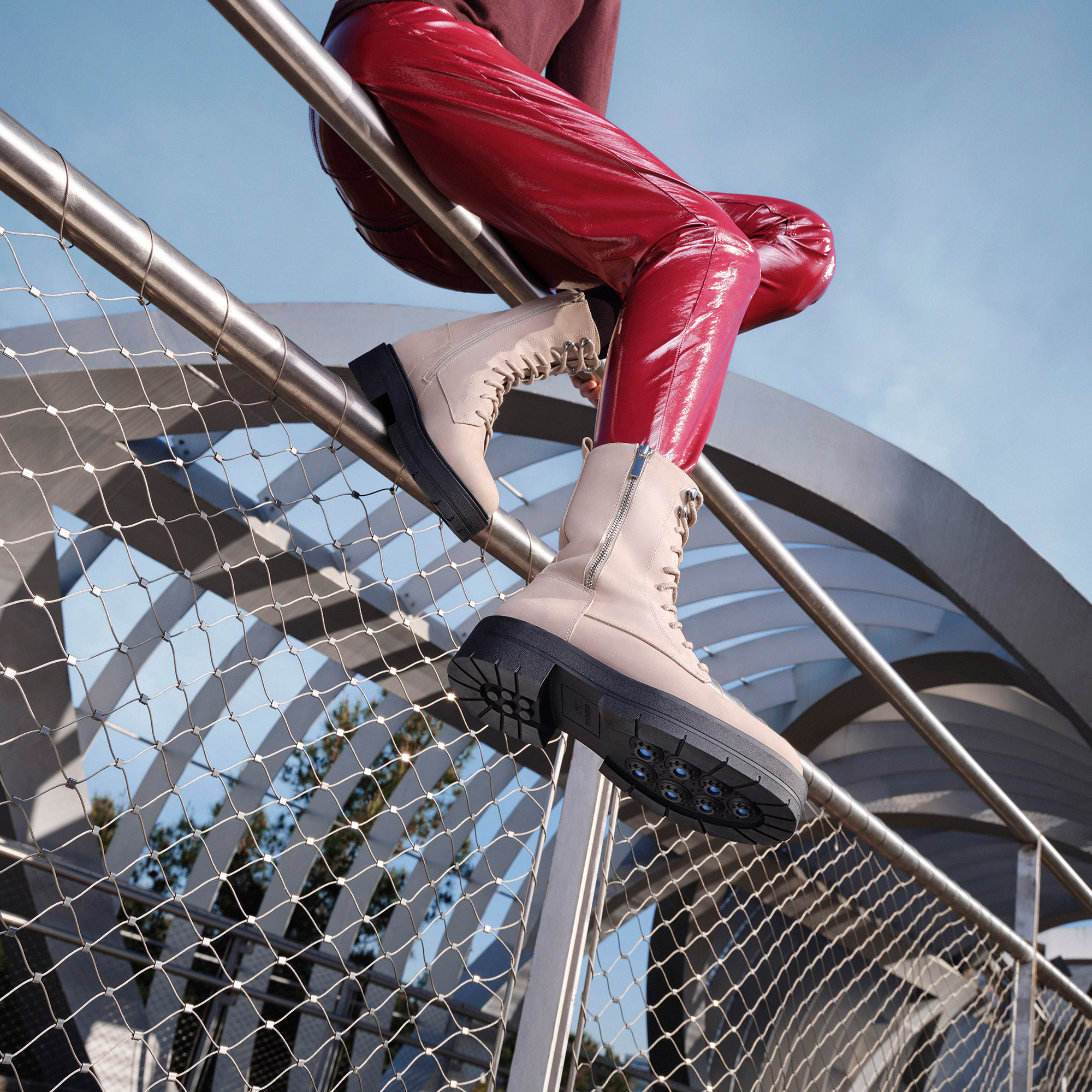 Beige Geox Spherica EC7 Women's Ankle Boots - Ladies