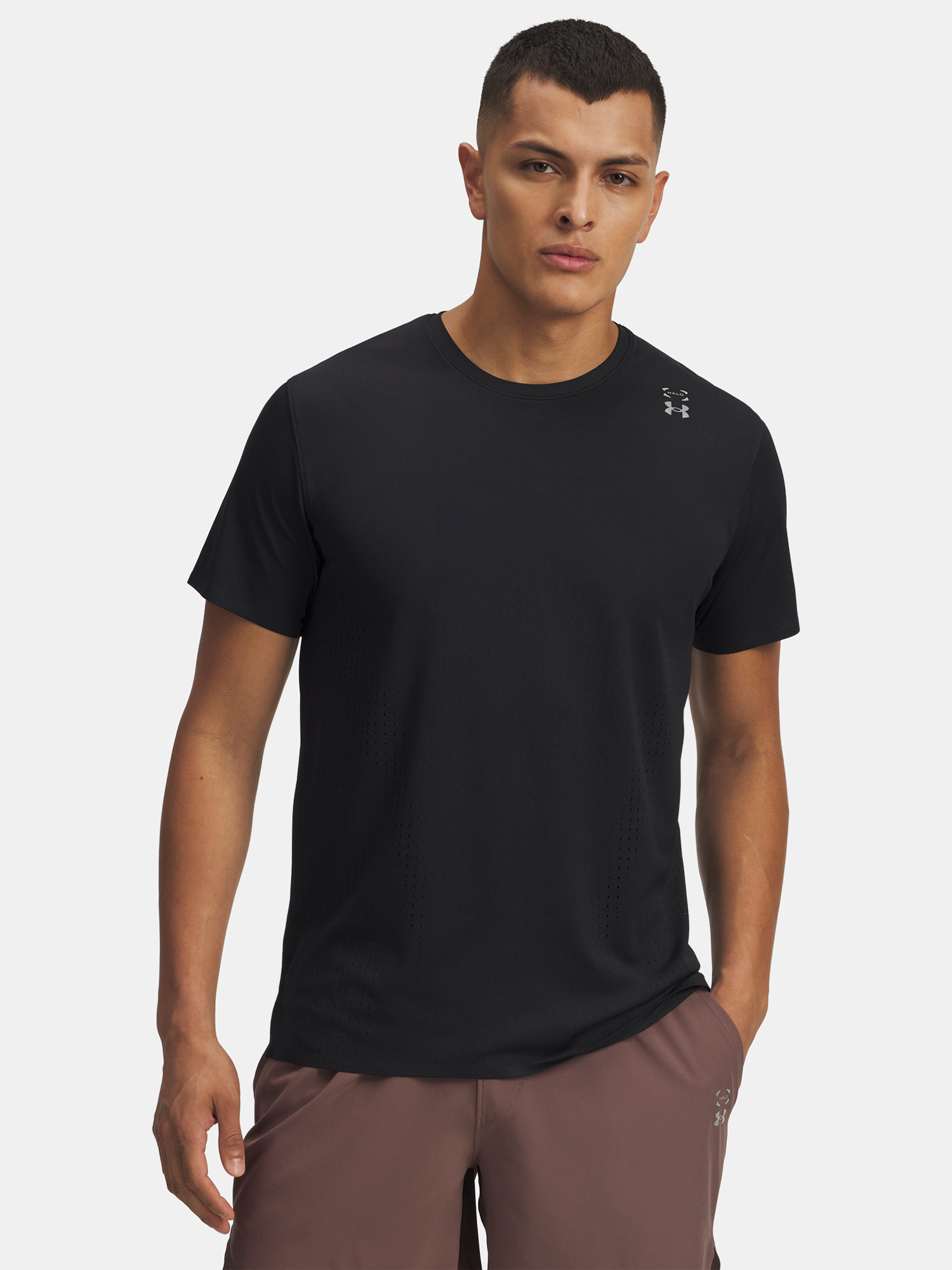 Mens T-shirt Under Armour UA Halo Vent SS-BLK - Mens