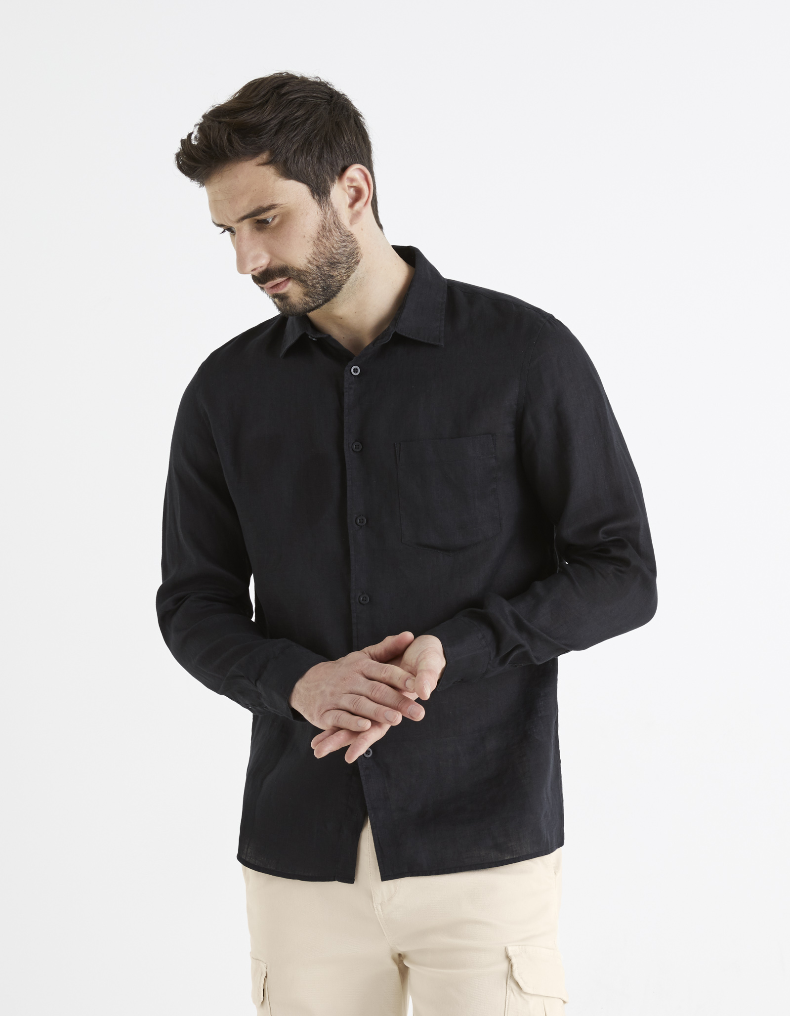Celio Linen Shirt Baflax - Men