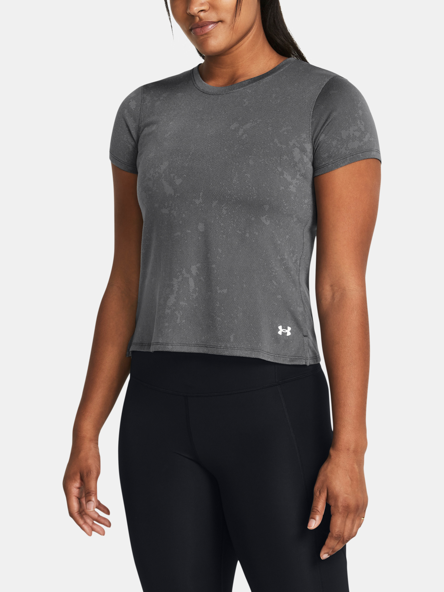 Under Armour Tričko UA Launch Splatter SS-GRY - Dámské