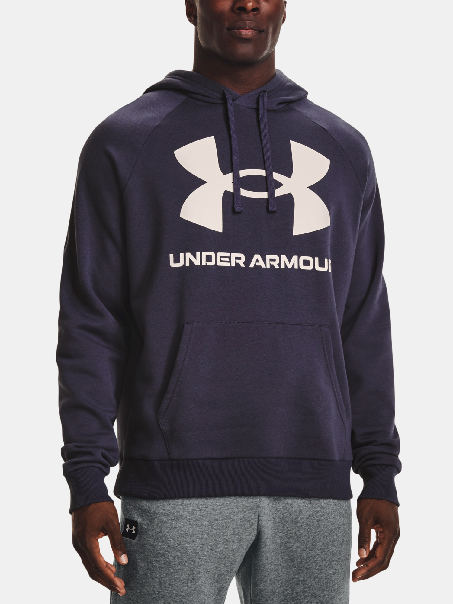 Levně Under Armour Mikina UA Rival Fleece Big Logo HD-GRY - Pánské