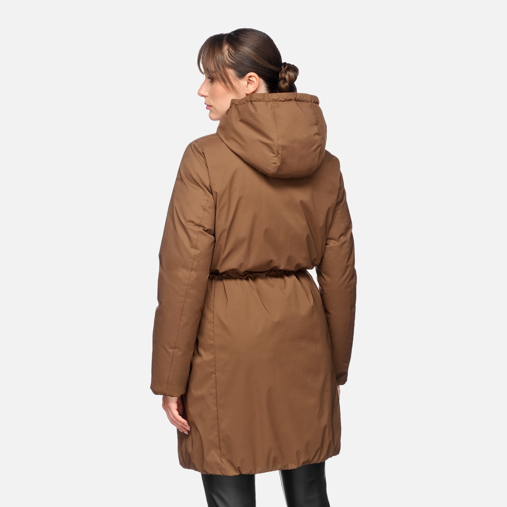 Brown women's coat Geox Eleana - Women's
