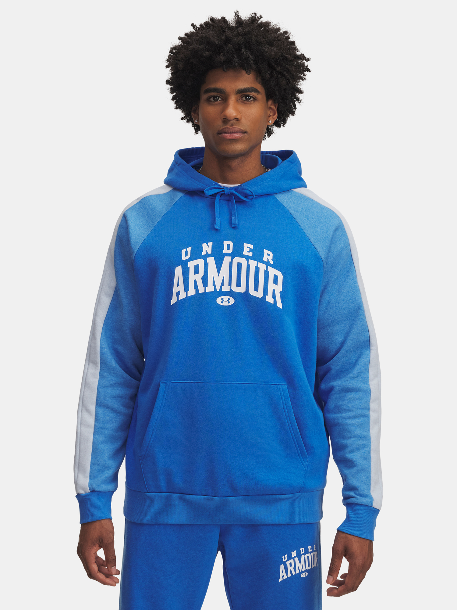 Men&#039;s sweatshirt Under Armour UA Rival Flc CB Hood-BLU - Men&#039;s