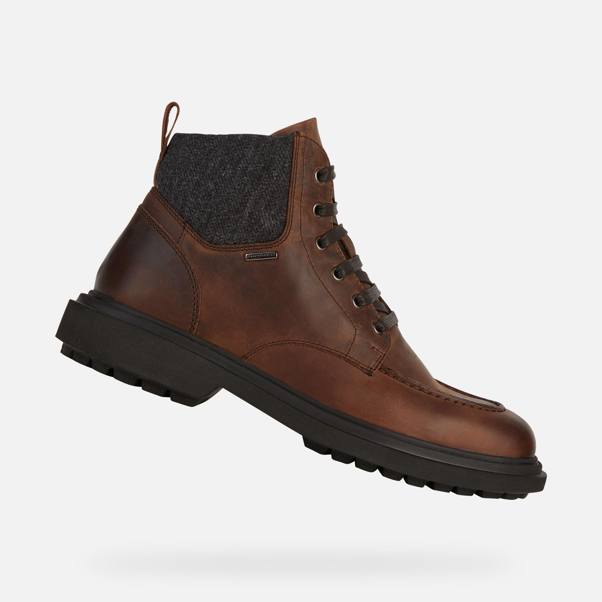 Brown Mens Ankle Boots Geox Faloria B ABX - Mens