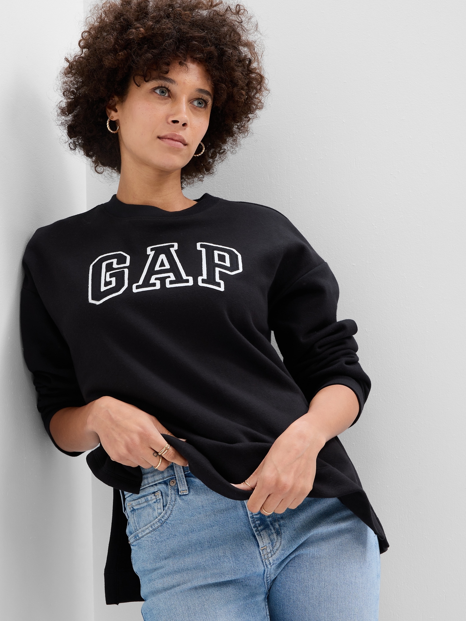 Hanorace pentru femei GAP - negru, alb