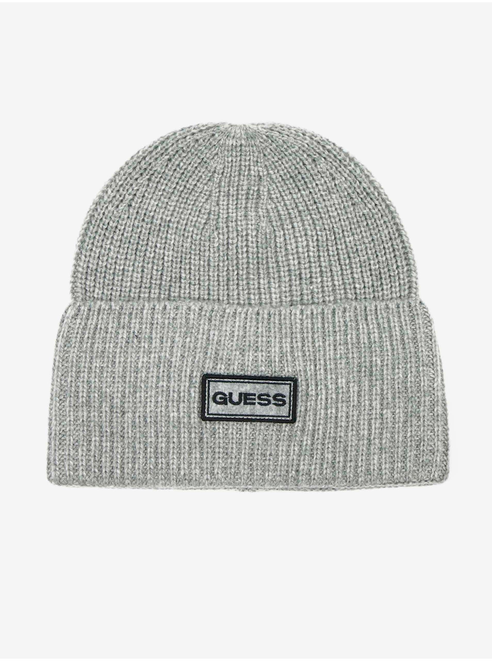 Light Gray Men's Ribbed Beanie Guess - Men