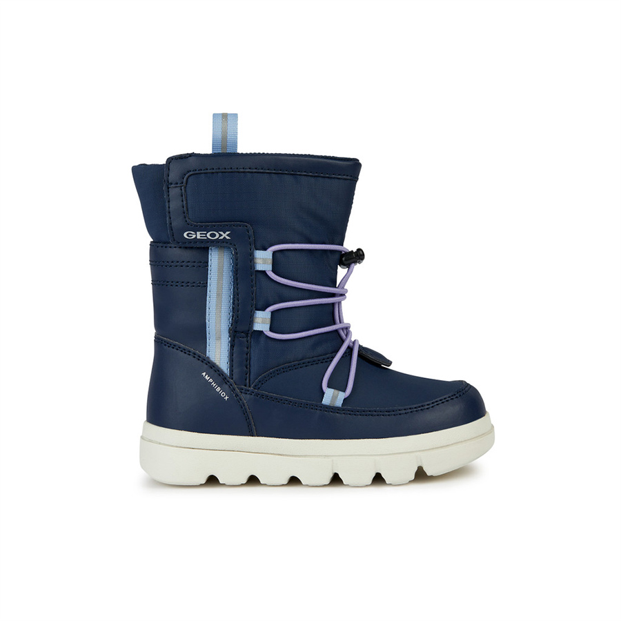 Dark Blue Girls Ankle Boots Geox Willaboom Abx - Girls
