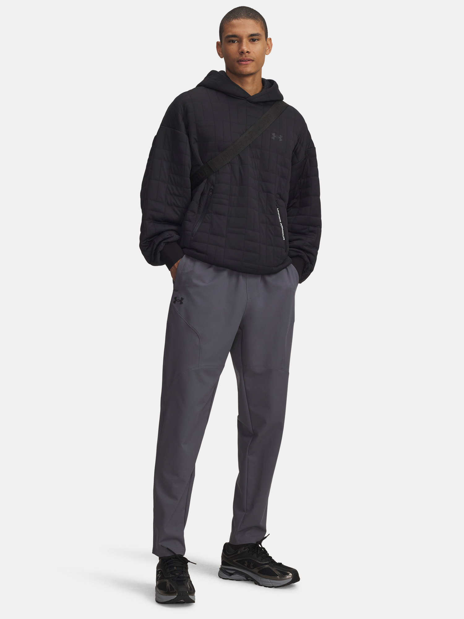 Men's Sports Pants Under Armour UA Unstoppable Tapered Pants-GRY - Men