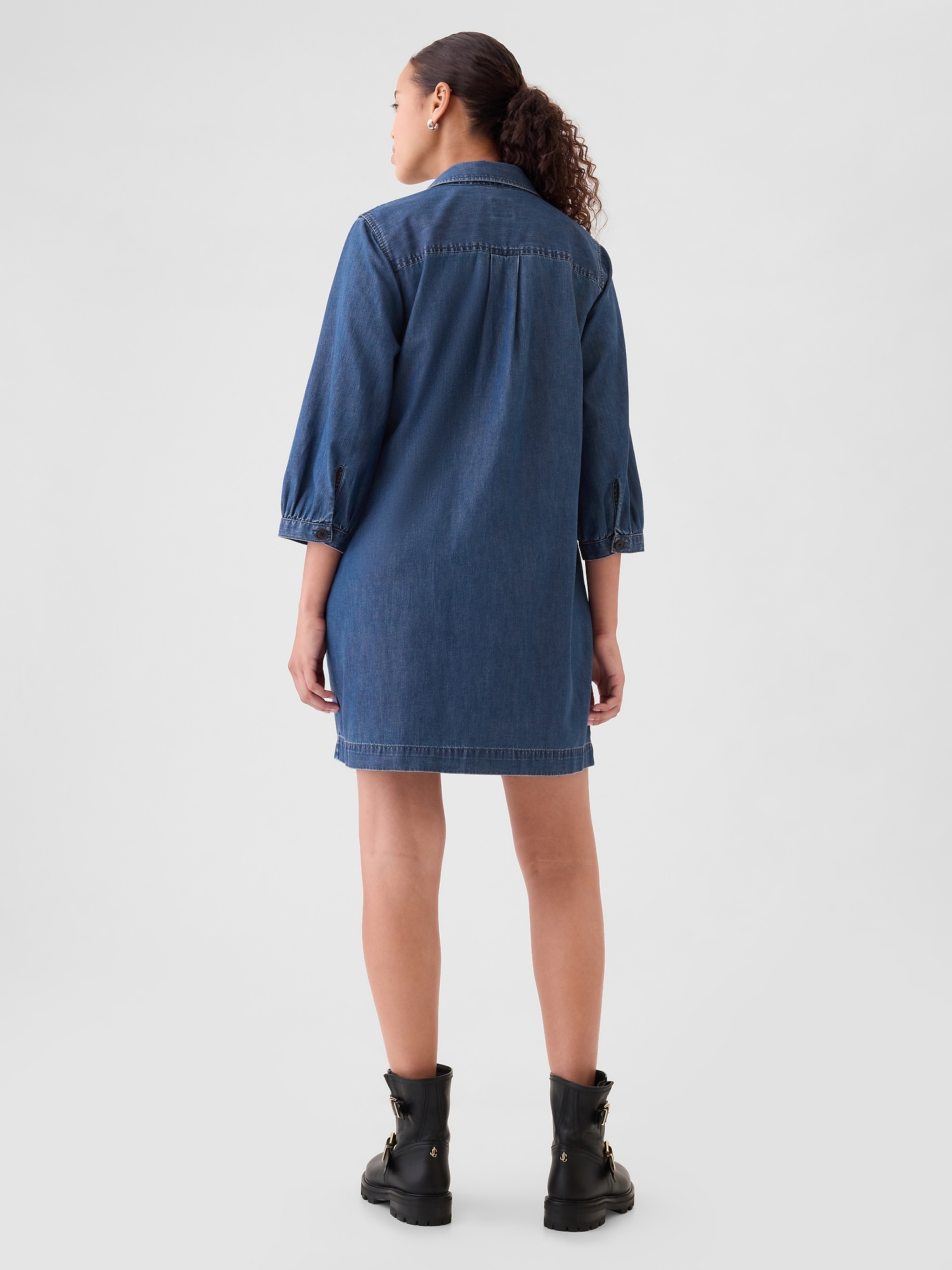 GAP Denim mini dress UltraSoft Utility - Women's