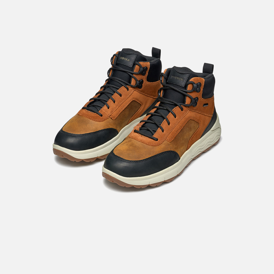 Brown men&#039;s ankle boots Geox Spherica 4X4 ABX - Men