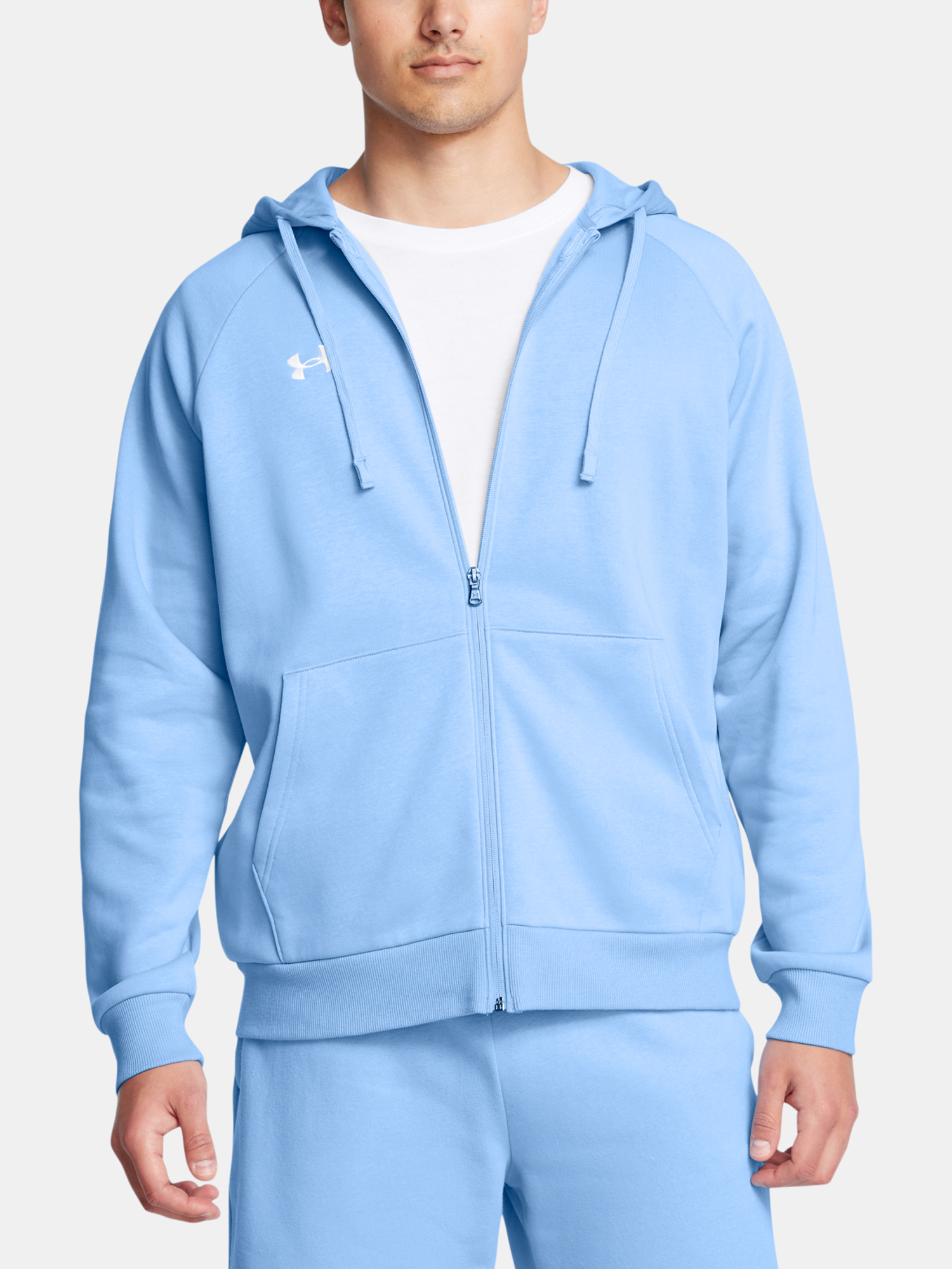 Men's Sweatshirt Under Armour UA Rival Fleece FZ Hoodie-BLU - Men's