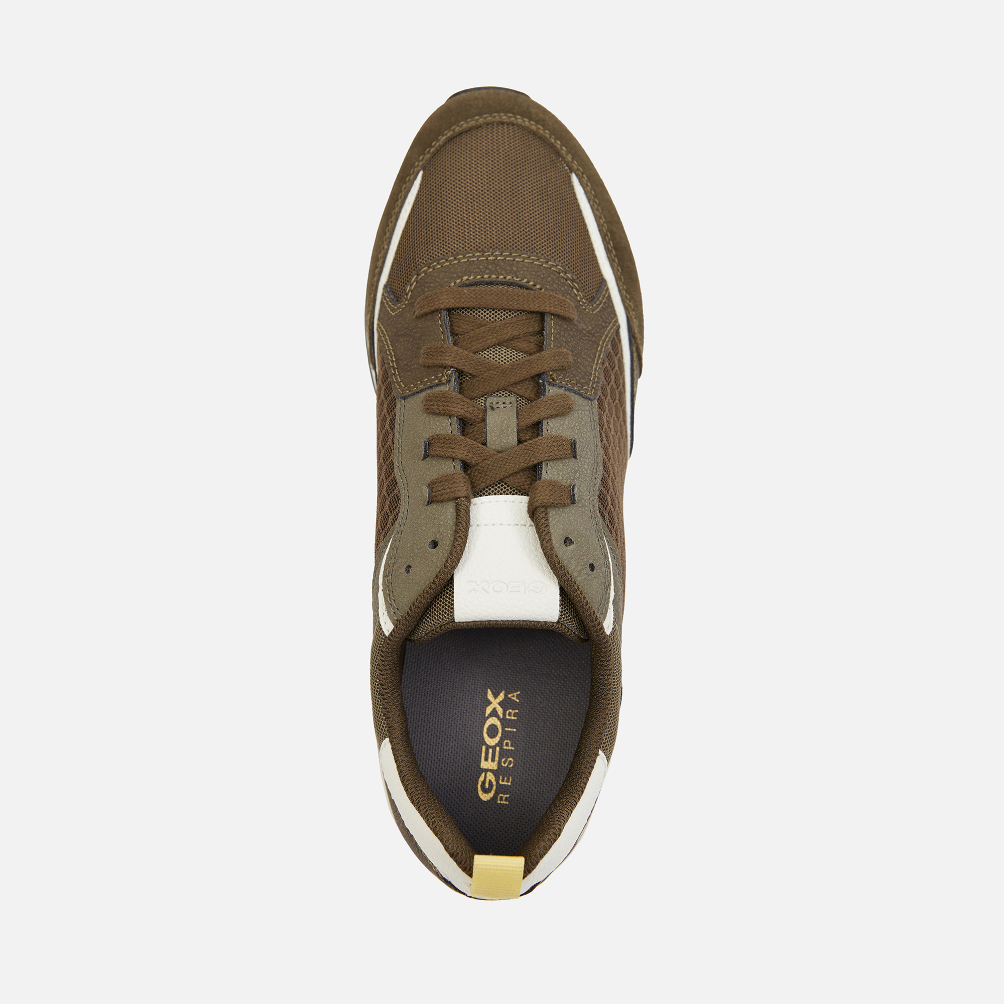 Khaki men's sneakers Geox Partenio - Men's