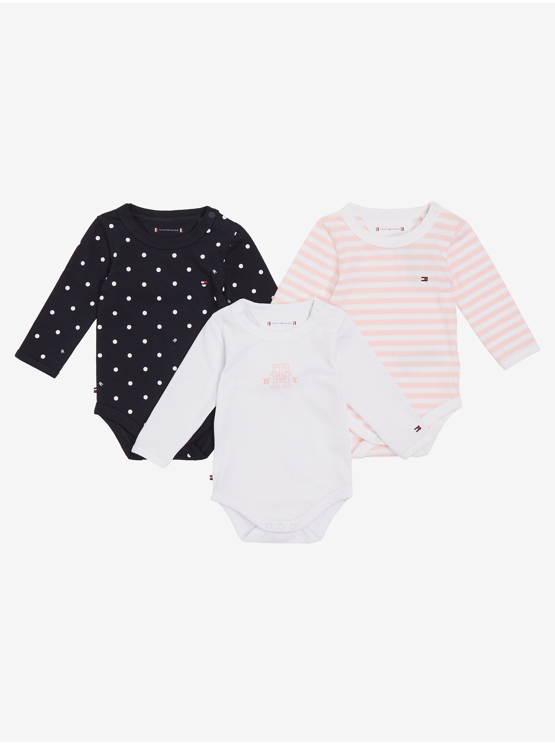 Set of three children's points in white, black and pink Tommy Hilfiger - Girls
