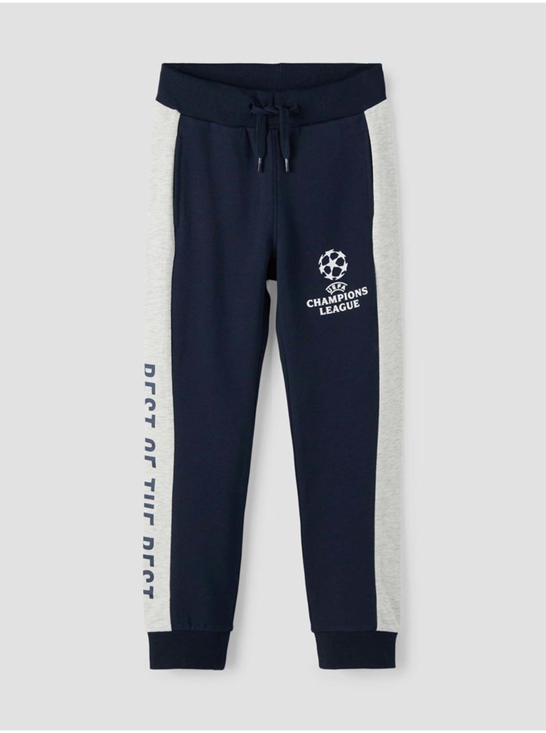 Dark Blue Boys Pattern sweatpants name it UEFA - unisex