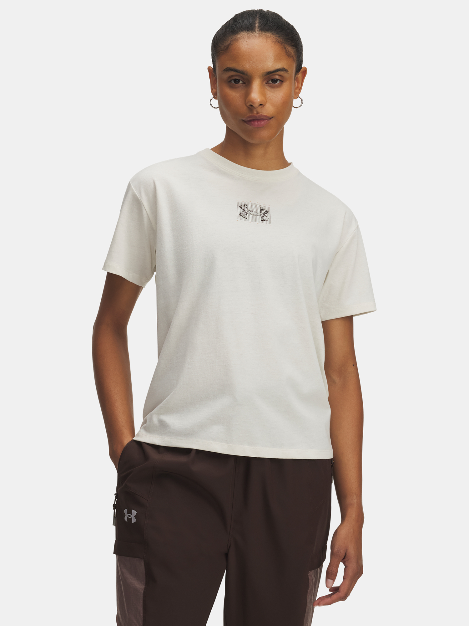 Under Armour UA Trail Run Graphic T-Shirt-BRN - Womens T-Shirt