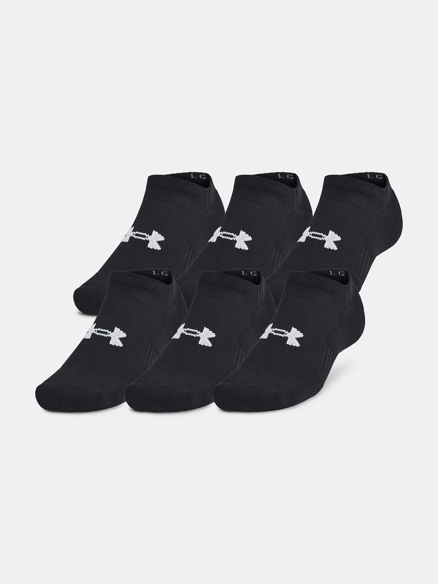 Unisex socks Under Armour Unisex UA TC 3pk No Show-BLK - unisex