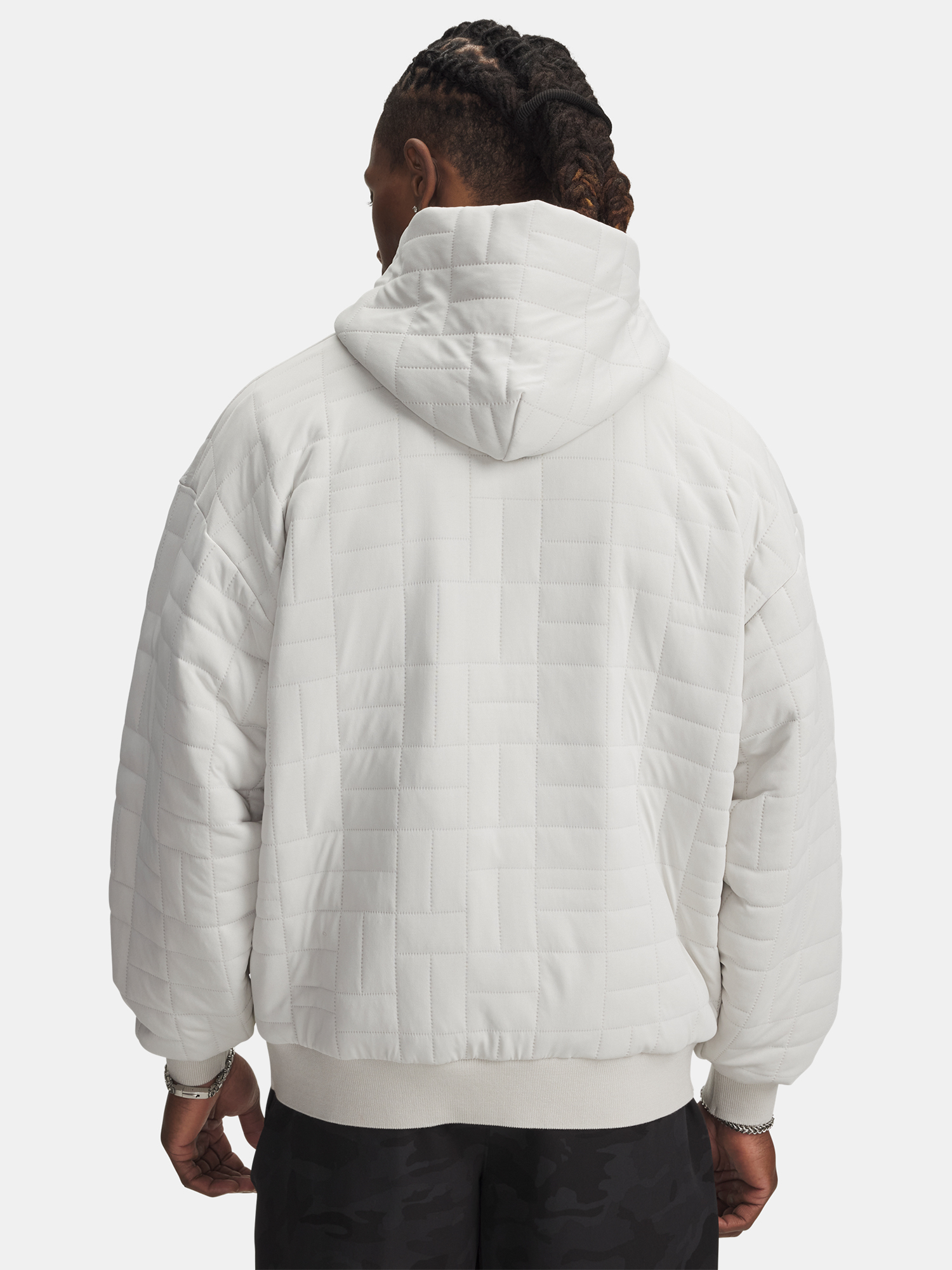 Men&#039;s sweatshirt Under Armour UA Unstoppable Flc Txtr Hdy-WHT - Men&#039;s