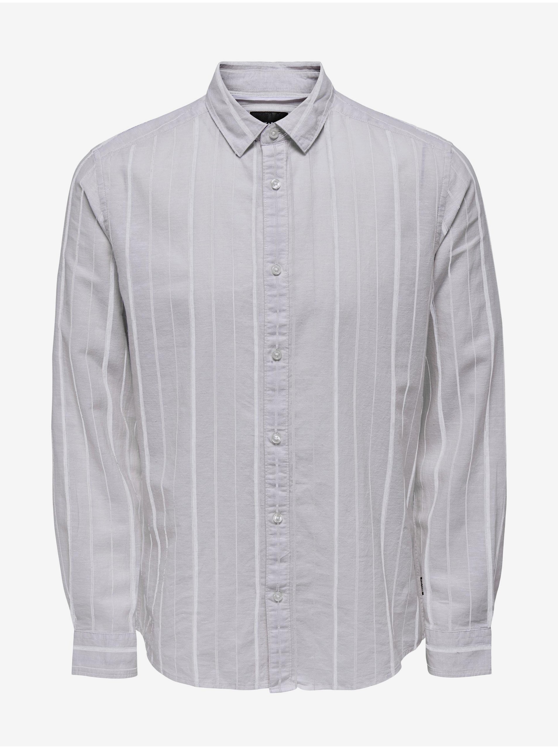 Camasi office pentru barbati ONLY & SONS - gri deschis