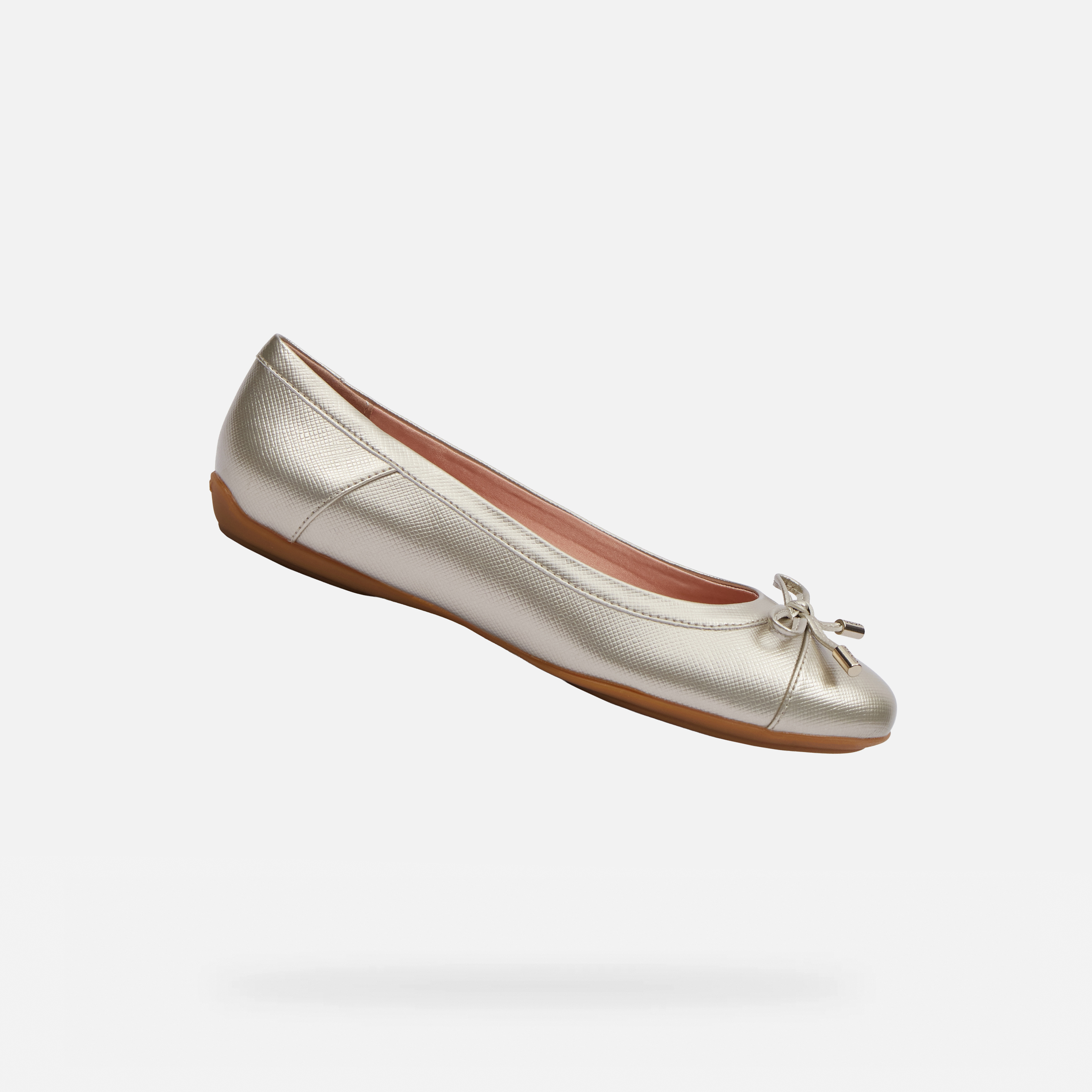 Gold women&#039;s ballet flats Geox Charlene - Women&#039;s