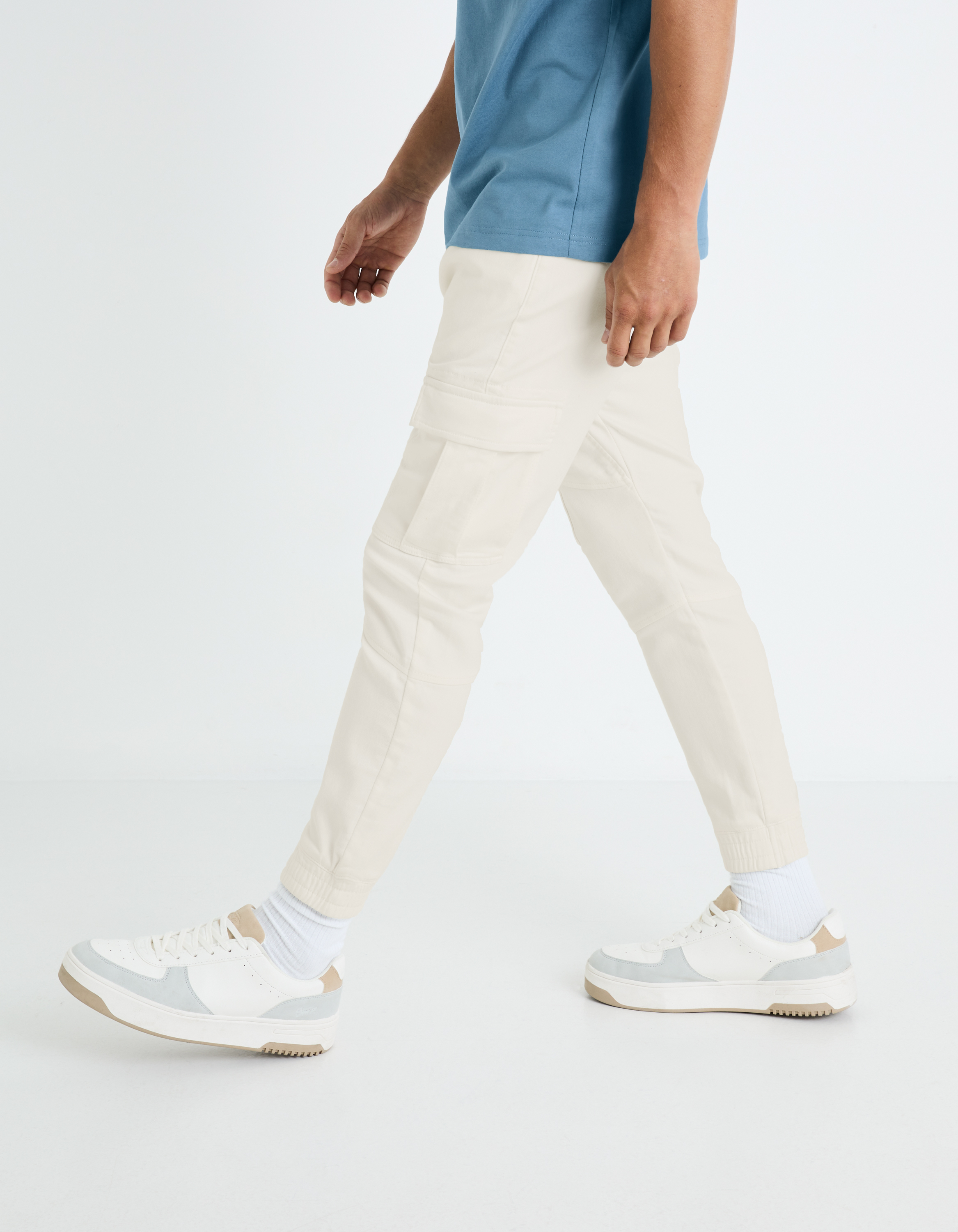 Pantaloni casual pentru barbati Celio - crem