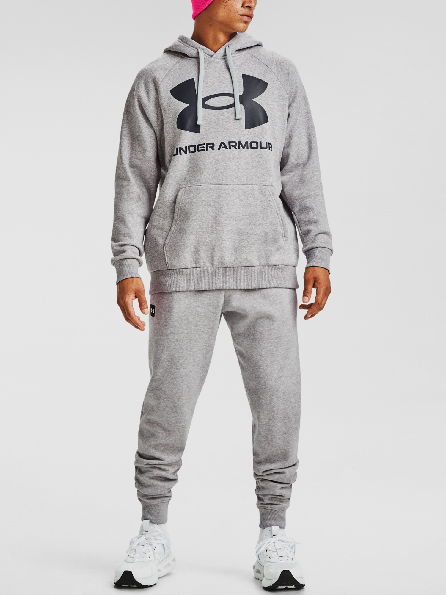 Under Armour Sweatshirt Rival Fleece Big Logo HD-GRY - Men